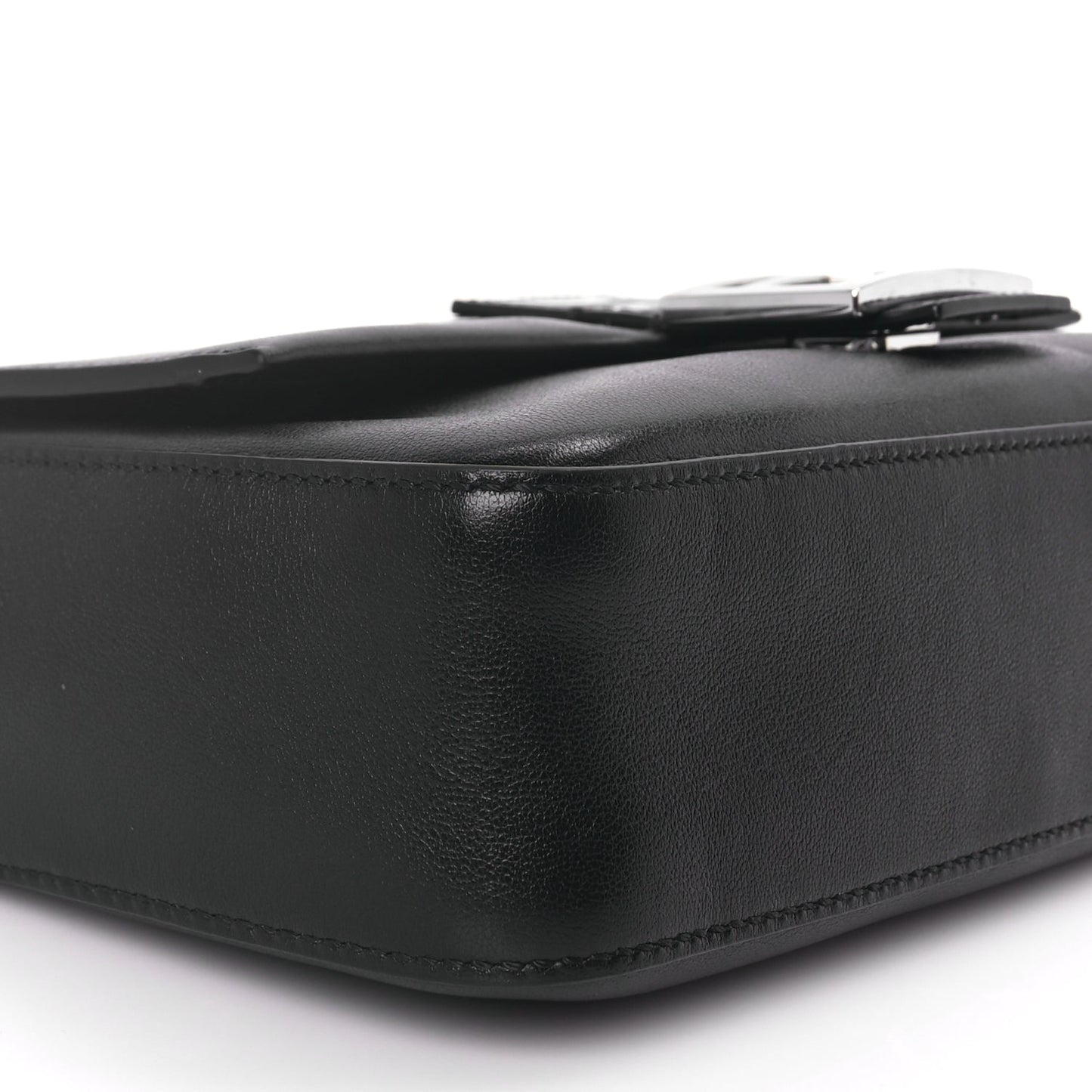 Fendi FENDI X MARC JACOBS Nappa Logo Medium Baguette Black