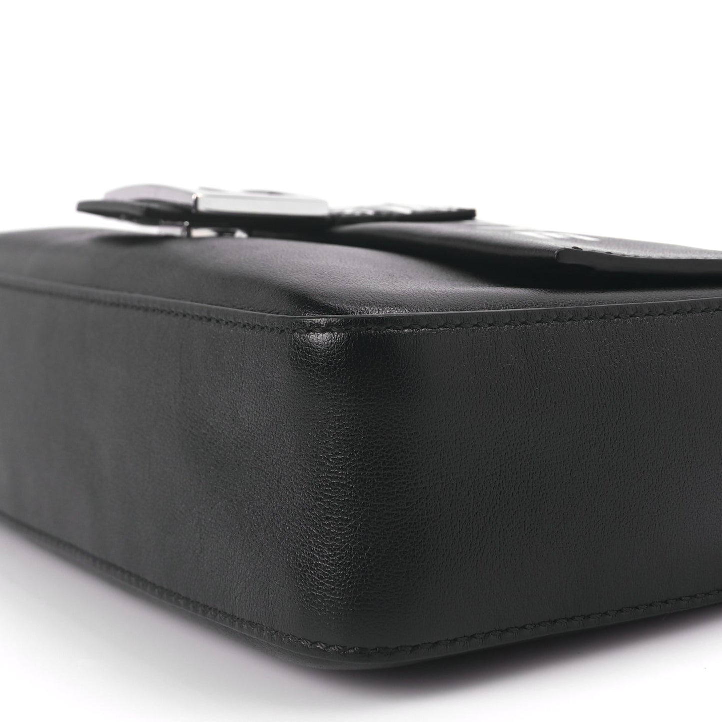 Fendi FENDI X MARC JACOBS Nappa Logo Medium Baguette Black