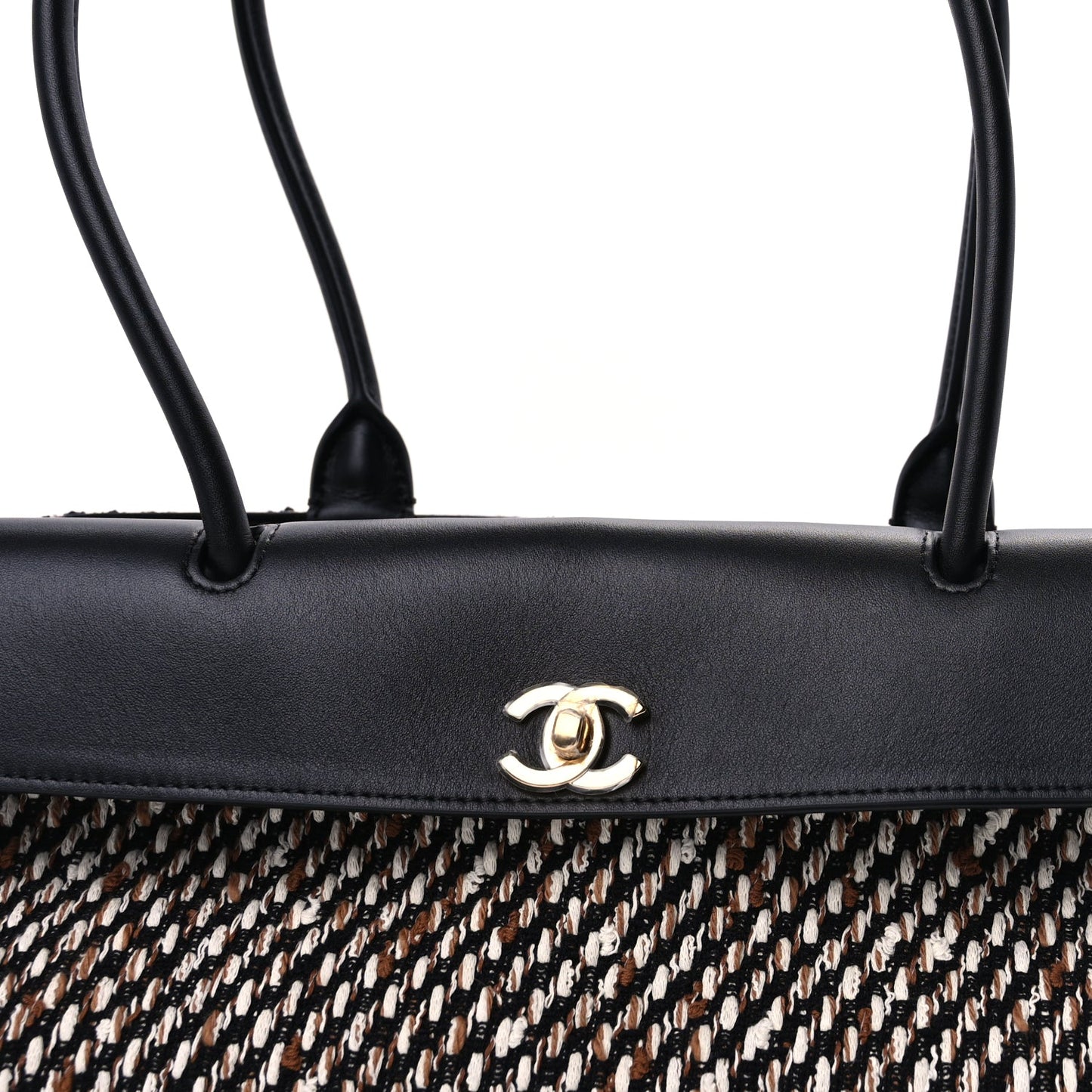 Chanel Calfskin Tweed Urban Essentials Small Shopping Bag Black