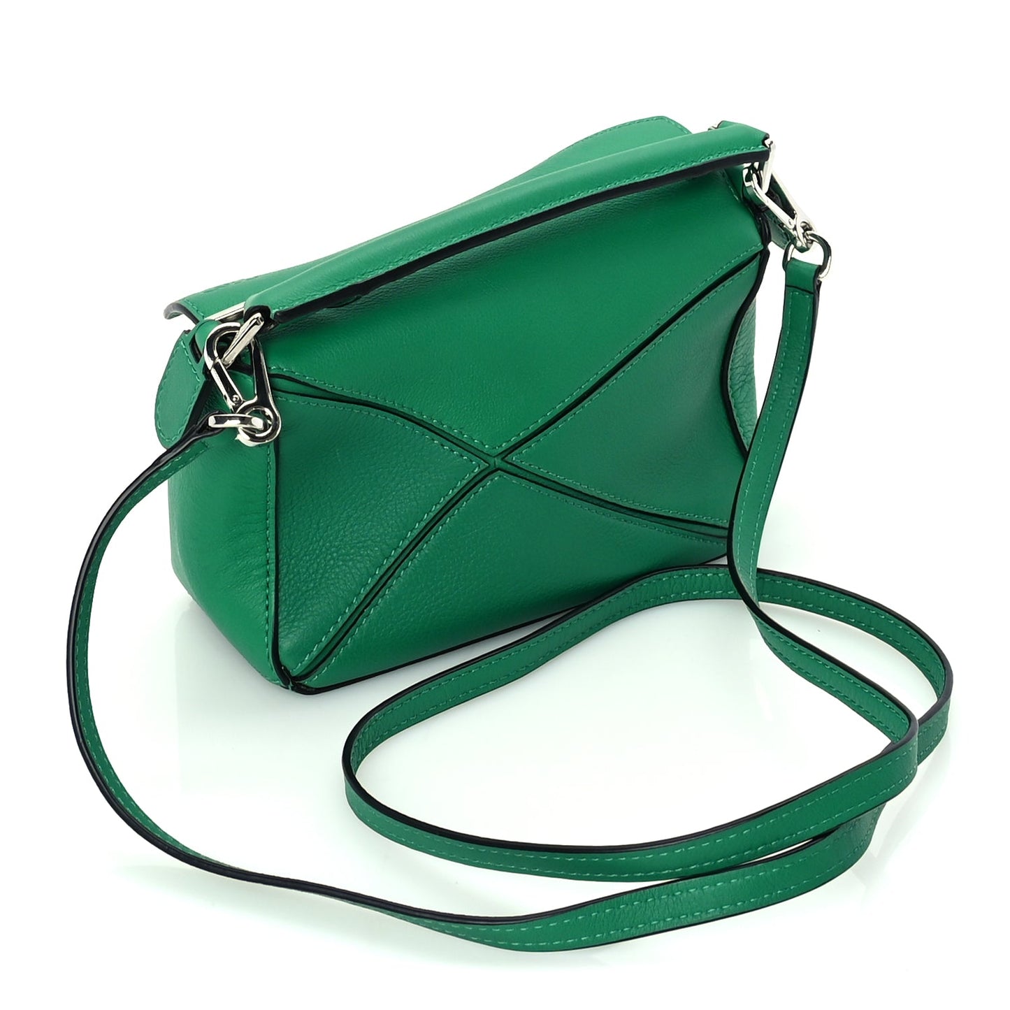 Loewe Calfskin Mini Puzzle Bag Jungle Green