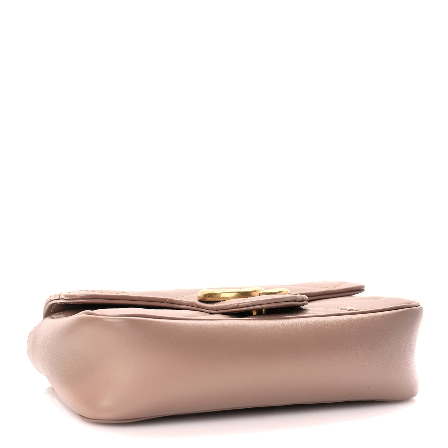 Gucci Calfskin Matelasse Super Mini GG Marmont Shoulder Bag Porcelain Rose