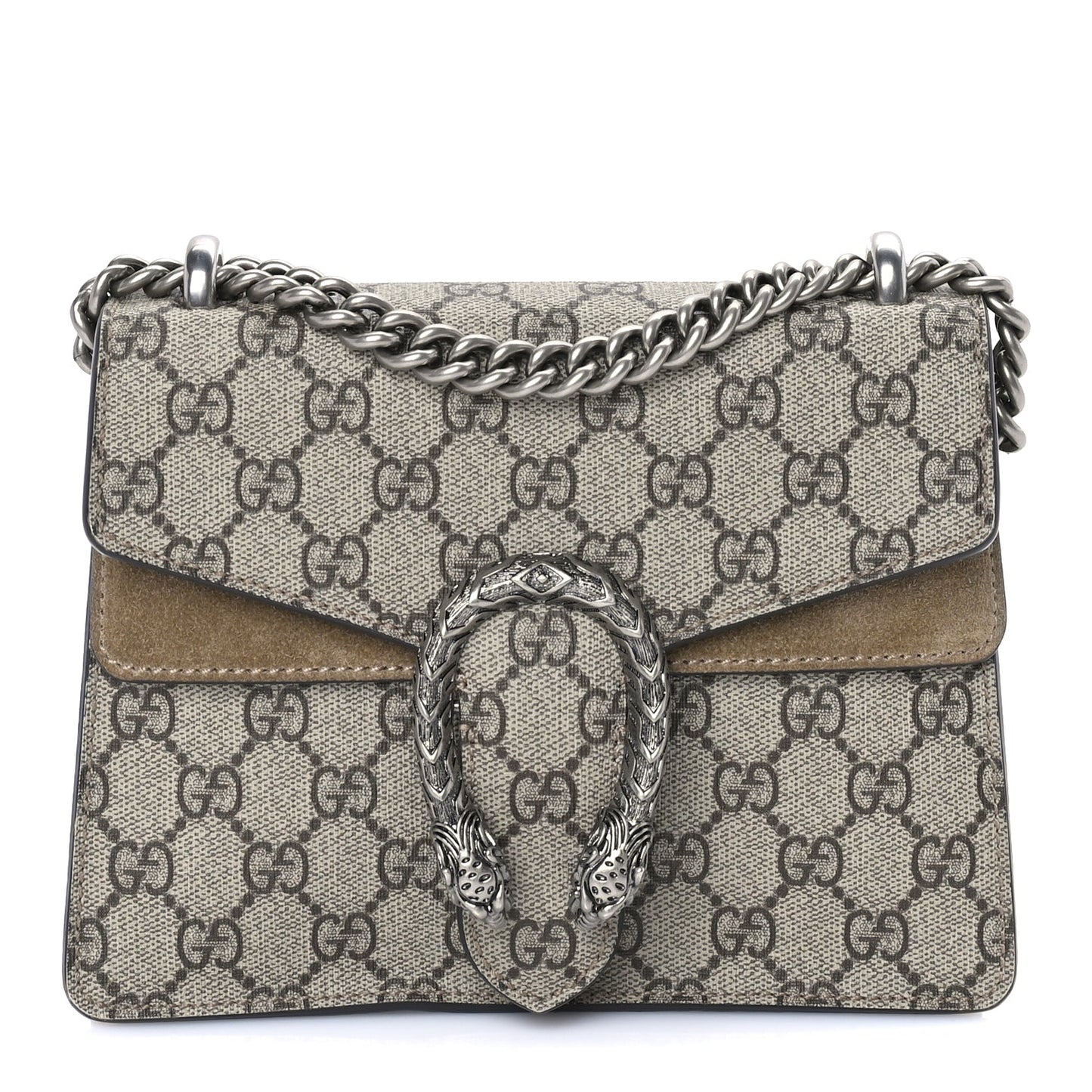 Gucci GG Supreme Monogram Mini Dionysus Shoulder Bag  Taupe