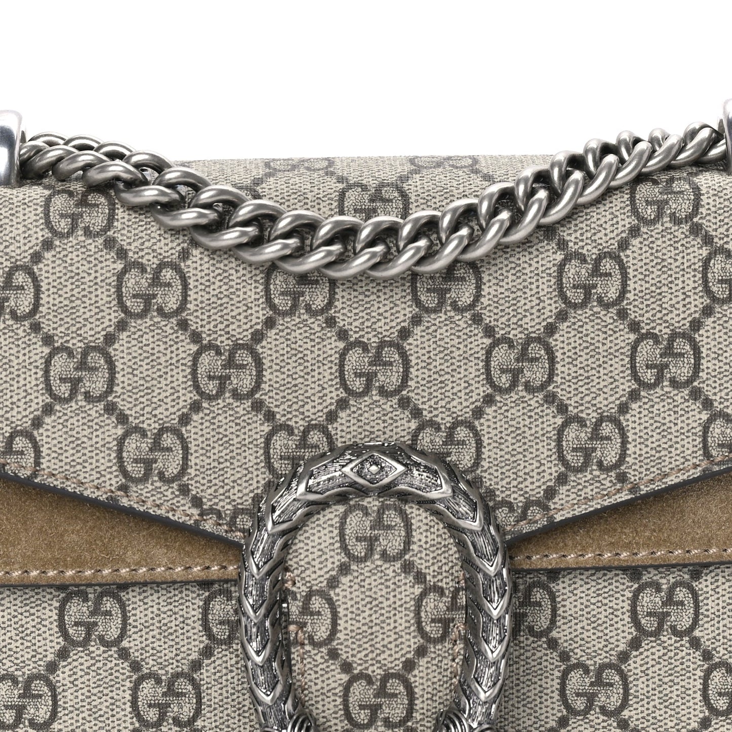 Gucci GG Supreme Monogram Mini Dionysus Shoulder Bag  Taupe