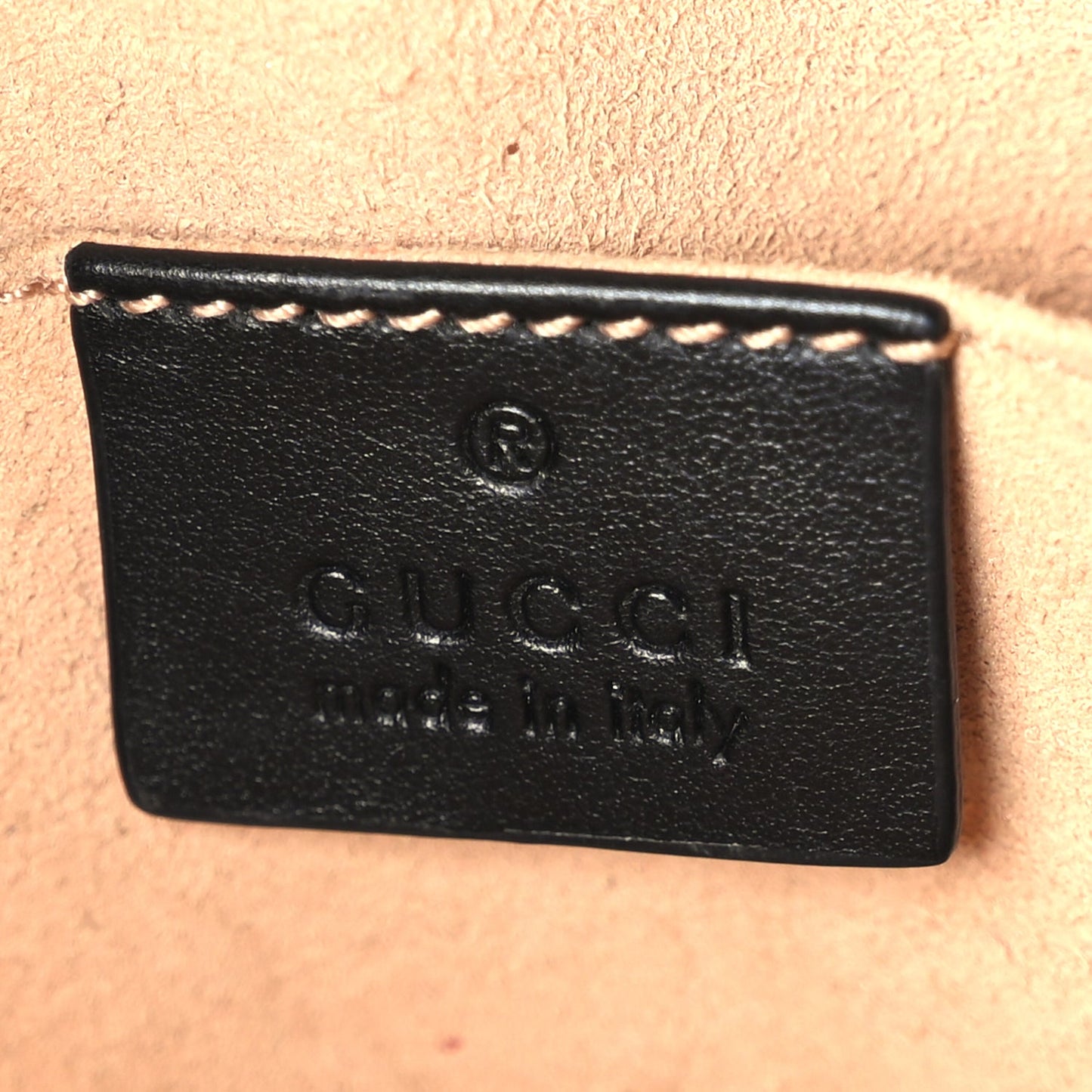 Gucci Calfskin Matelasse Mini GG Marmont Chain Shoulder Bag  Black