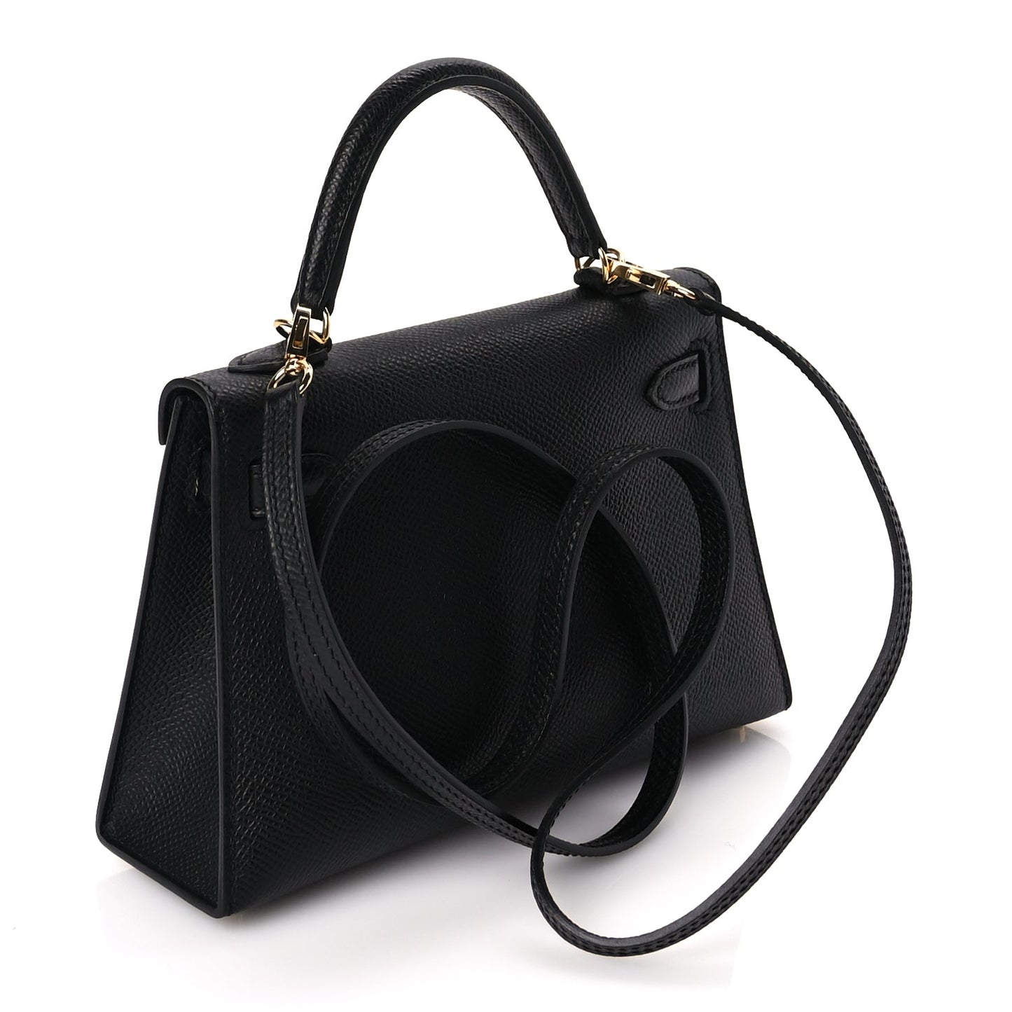 Hermes Epsom Mini Kelly Sellier 20 Black
