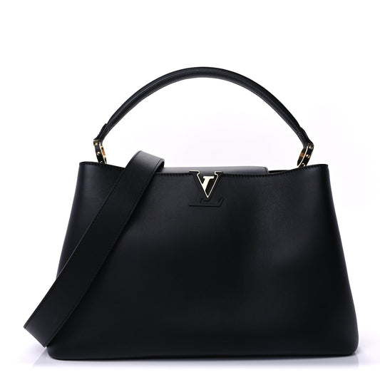 Louis Vuitton Smooth Calfskin Capucines GM Souple  Black