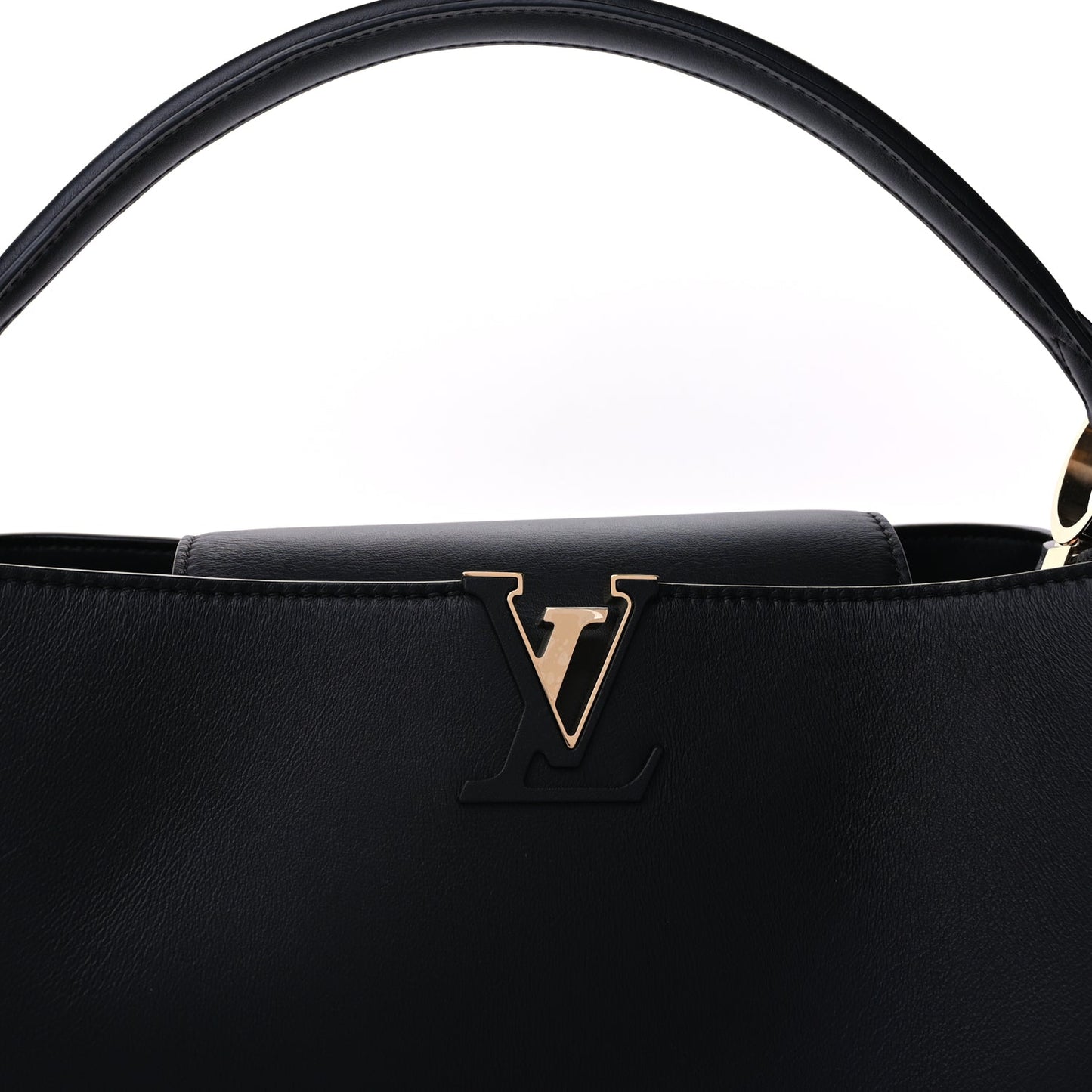 Louis Vuitton Smooth Calfskin Capucines GM Souple  Black