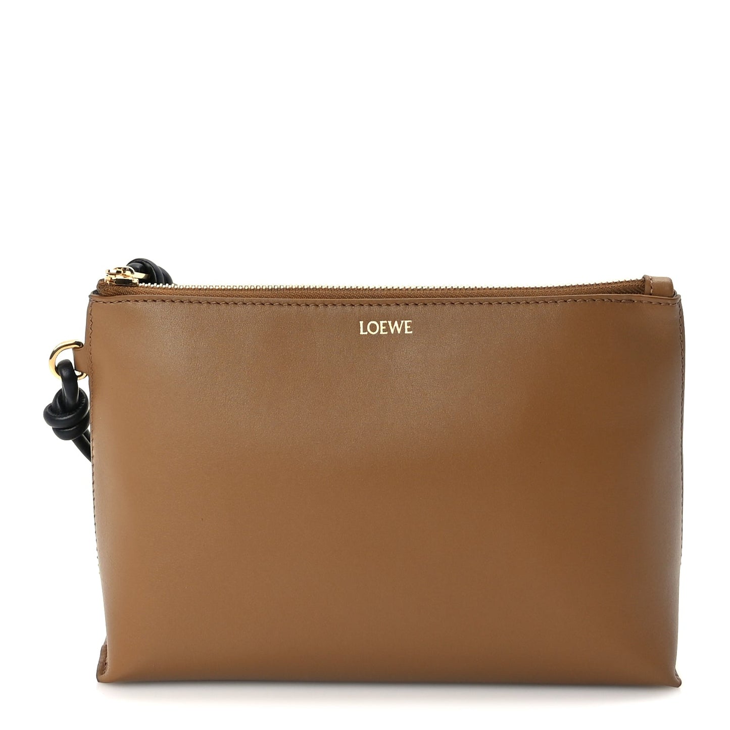 Loewe Nappa Flamenco Knot Pouch Oak Black