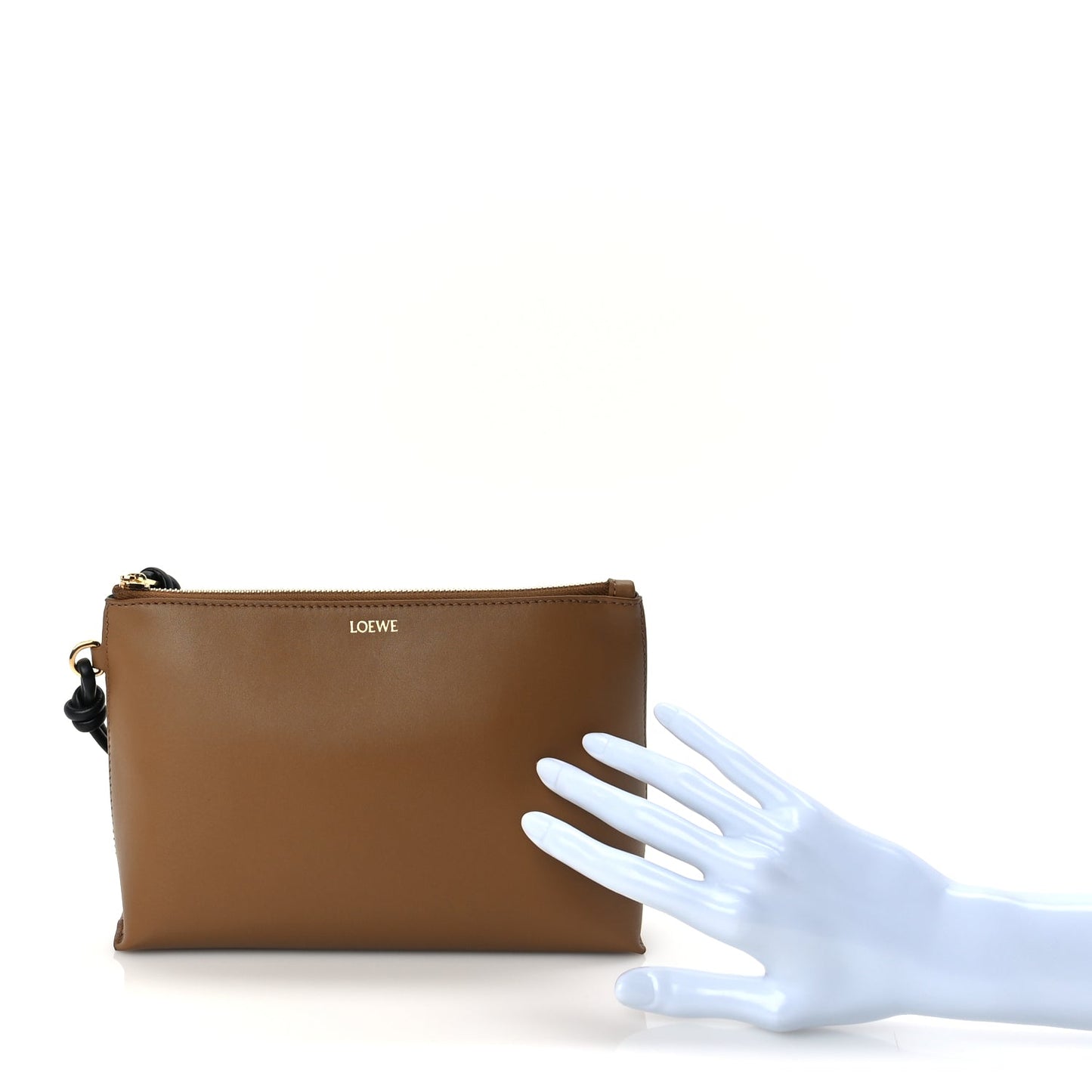 Loewe Nappa Flamenco Knot Pouch Oak Black