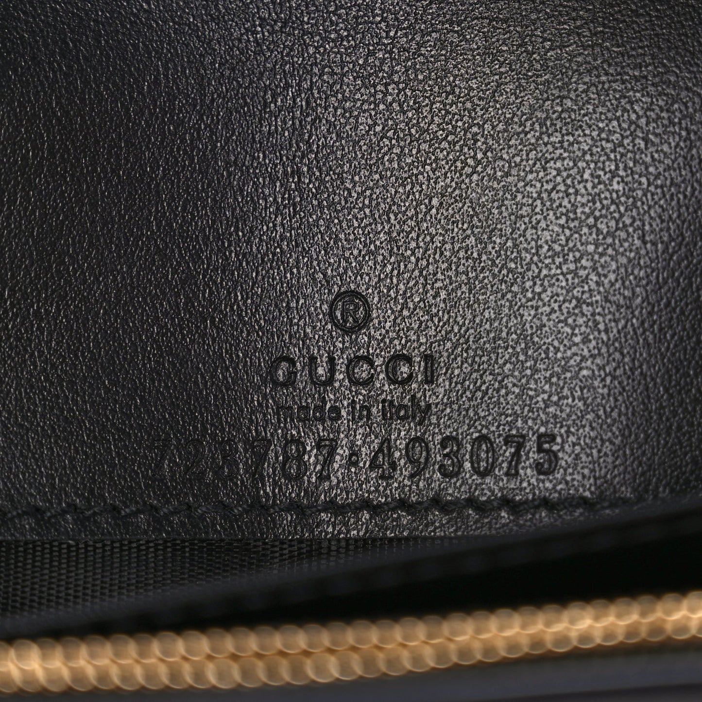 Gucci Calfskin GG Matelasse Chain Wallet Black