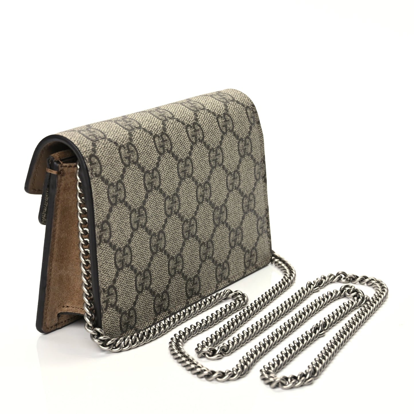 Gucci GG Supreme Monogram Super Mini Dionysus Shoulder Bag Taupe