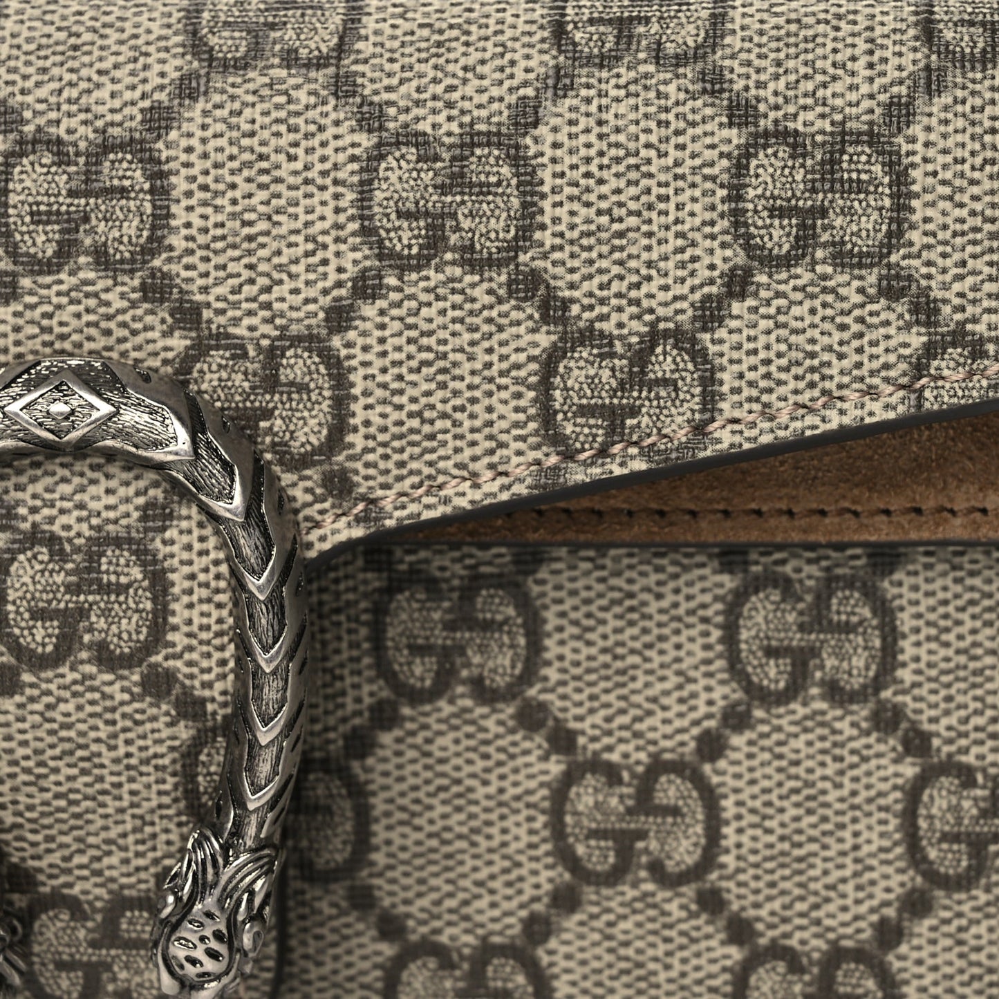 Gucci GG Supreme Monogram Super Mini Dionysus Shoulder Bag Taupe