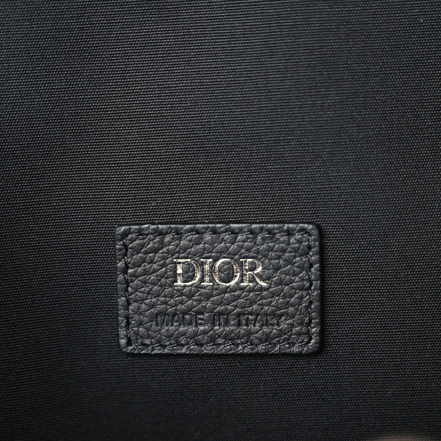 Christian Dior Oblique Jacquard Grained Calfskin Drawstring Saddle Backpack Beige Black Oblique Monogram