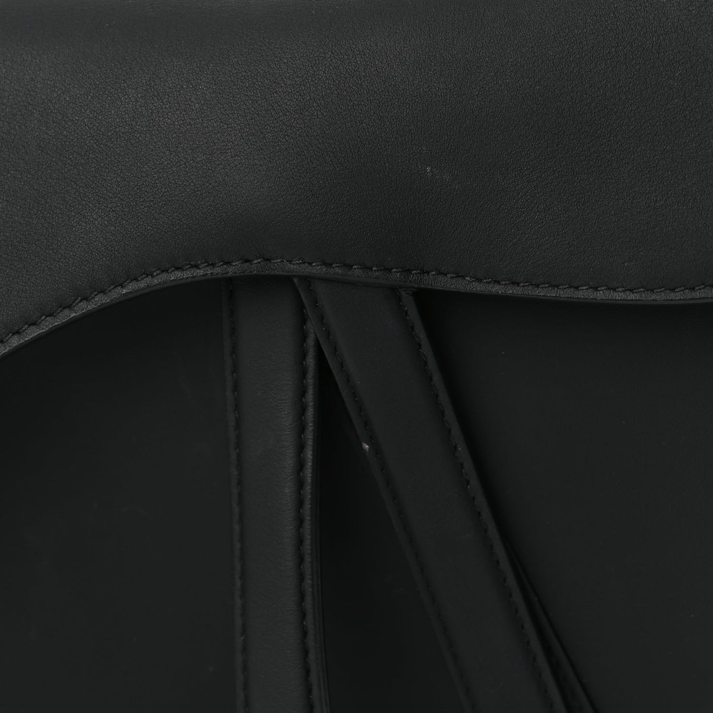 Christian Dior Ultra Matte Calfskin Saddle Bag Black