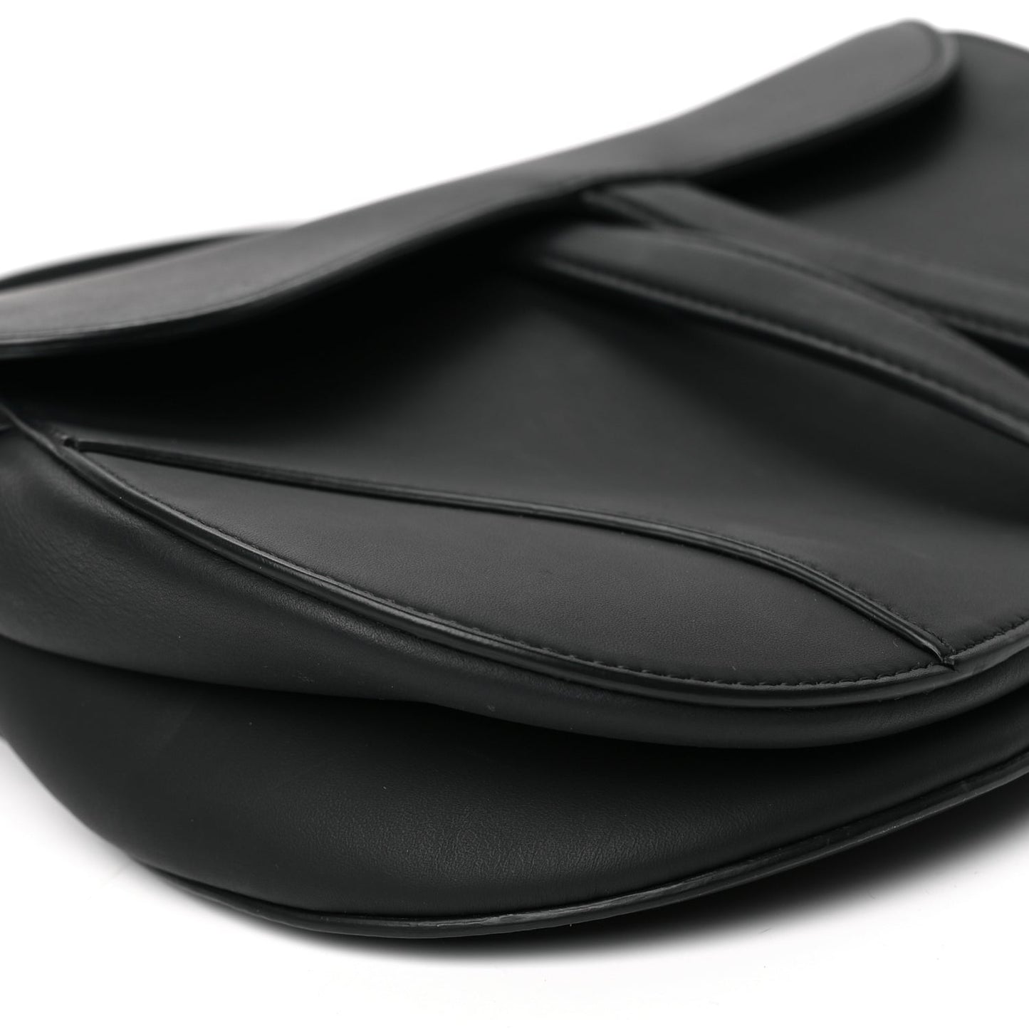 Christian Dior Ultra Matte Calfskin Saddle Bag Black