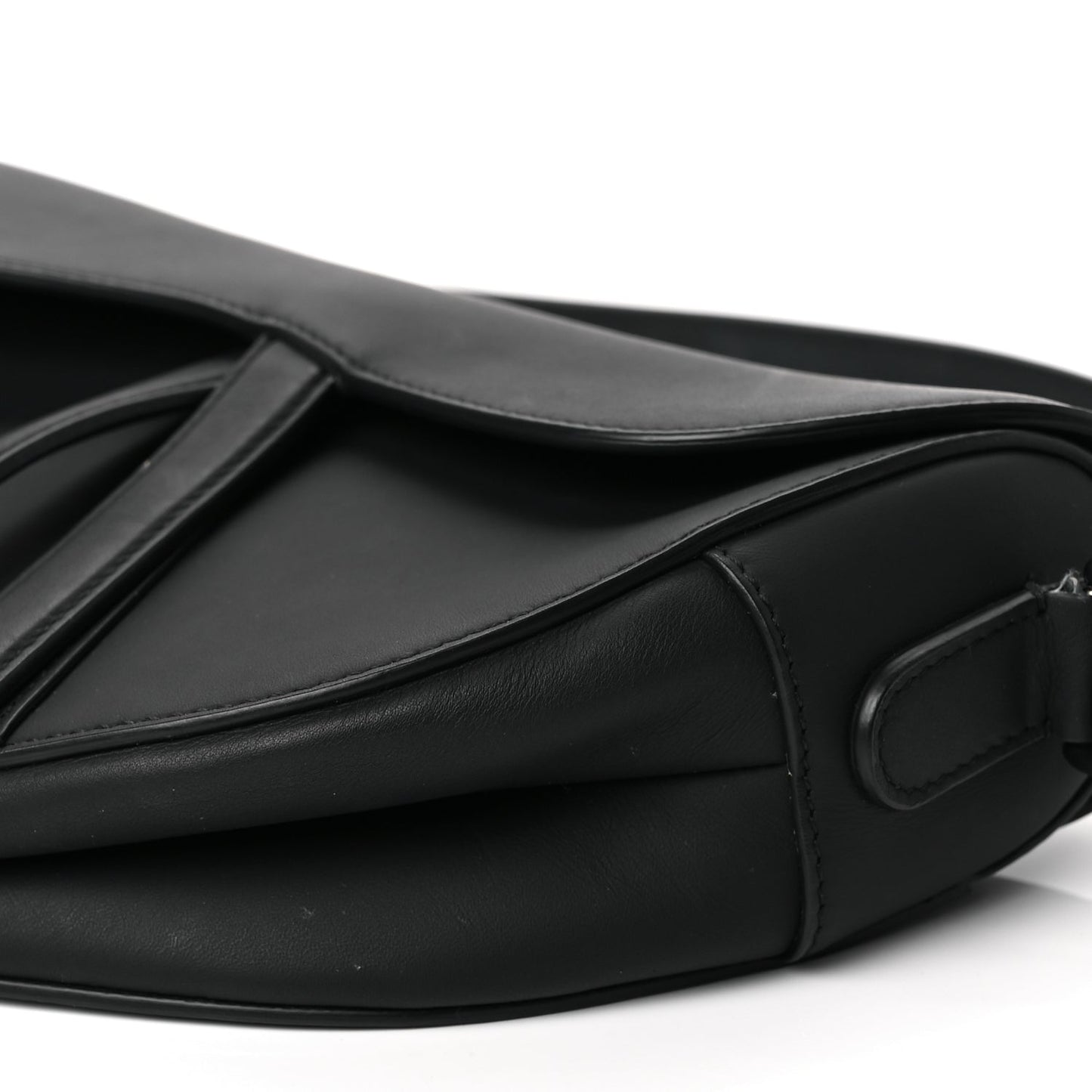 Christian Dior Ultra Matte Calfskin Saddle Bag Black