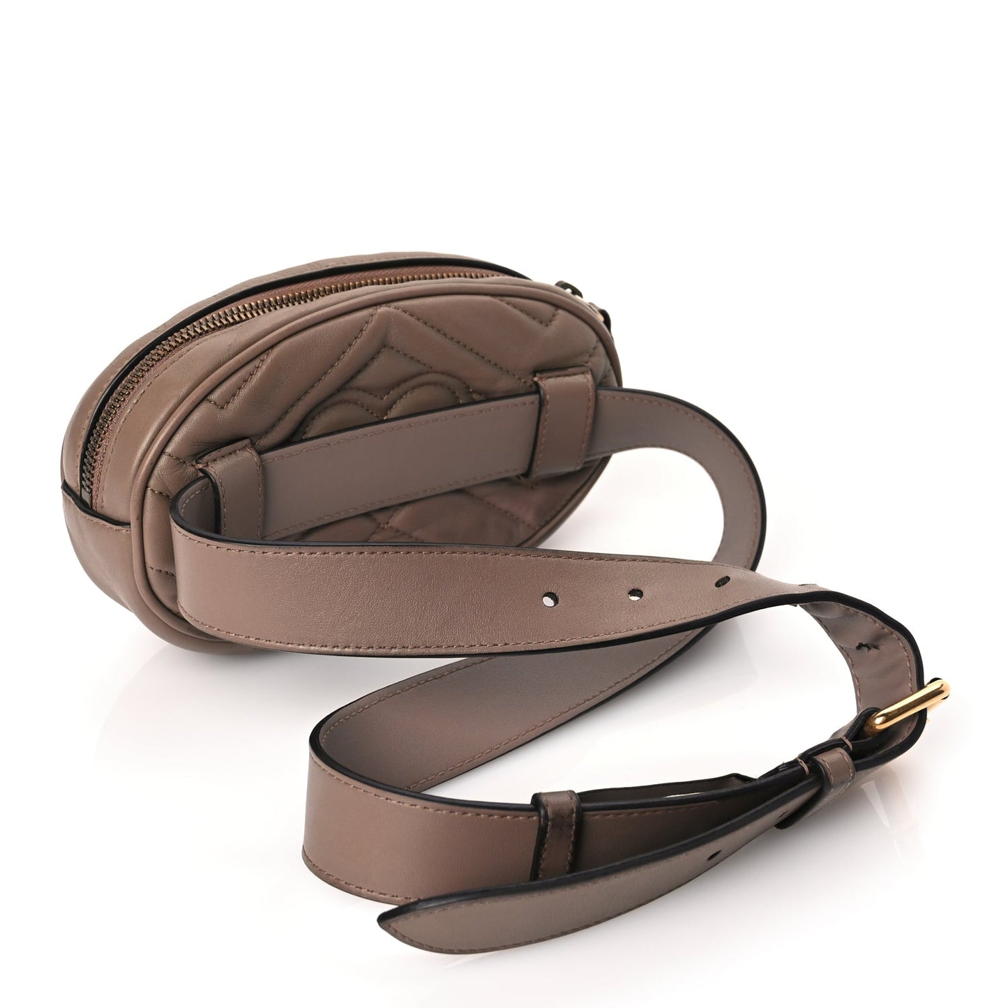 Gucci Calfskin Matelasse GG Marmont Belt Bag 85 34 Porcelain Rose