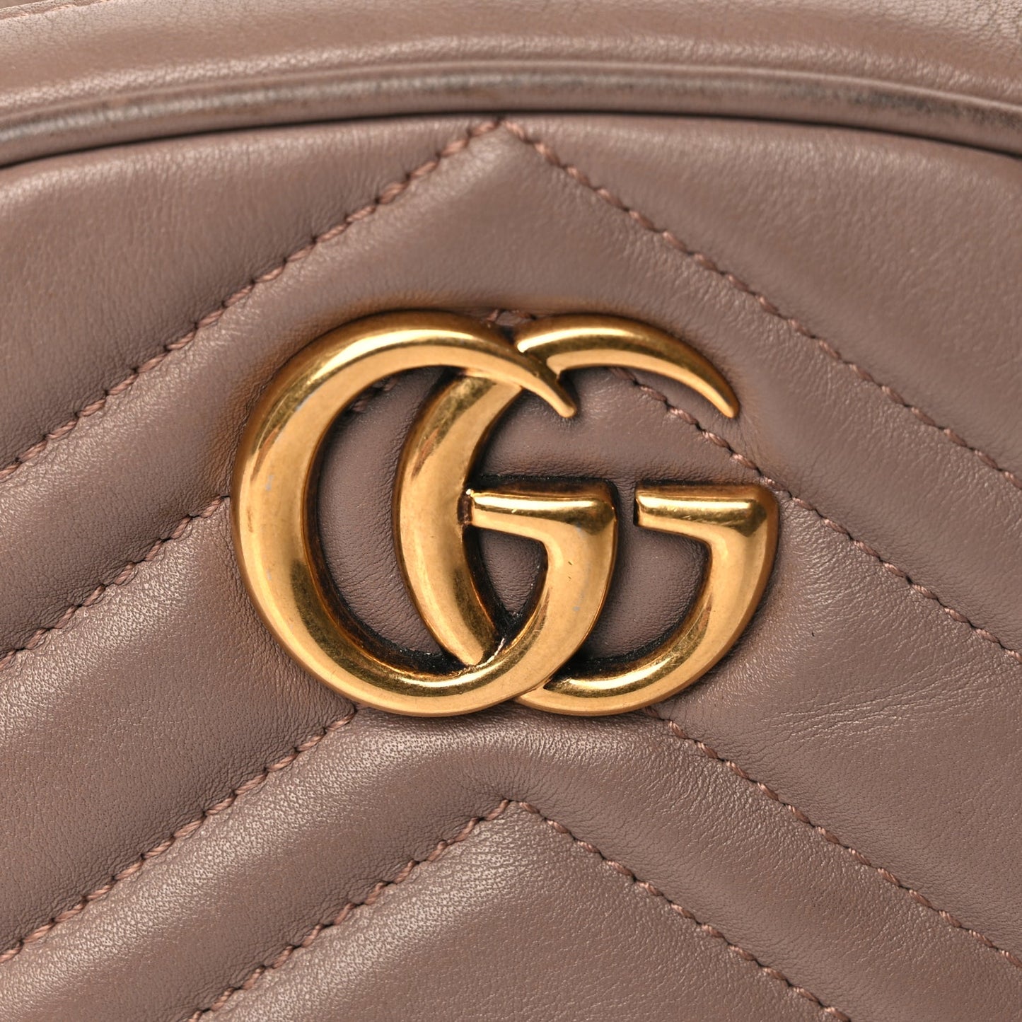 Gucci Calfskin Matelasse GG Marmont Belt Bag 85 34 Porcelain Rose