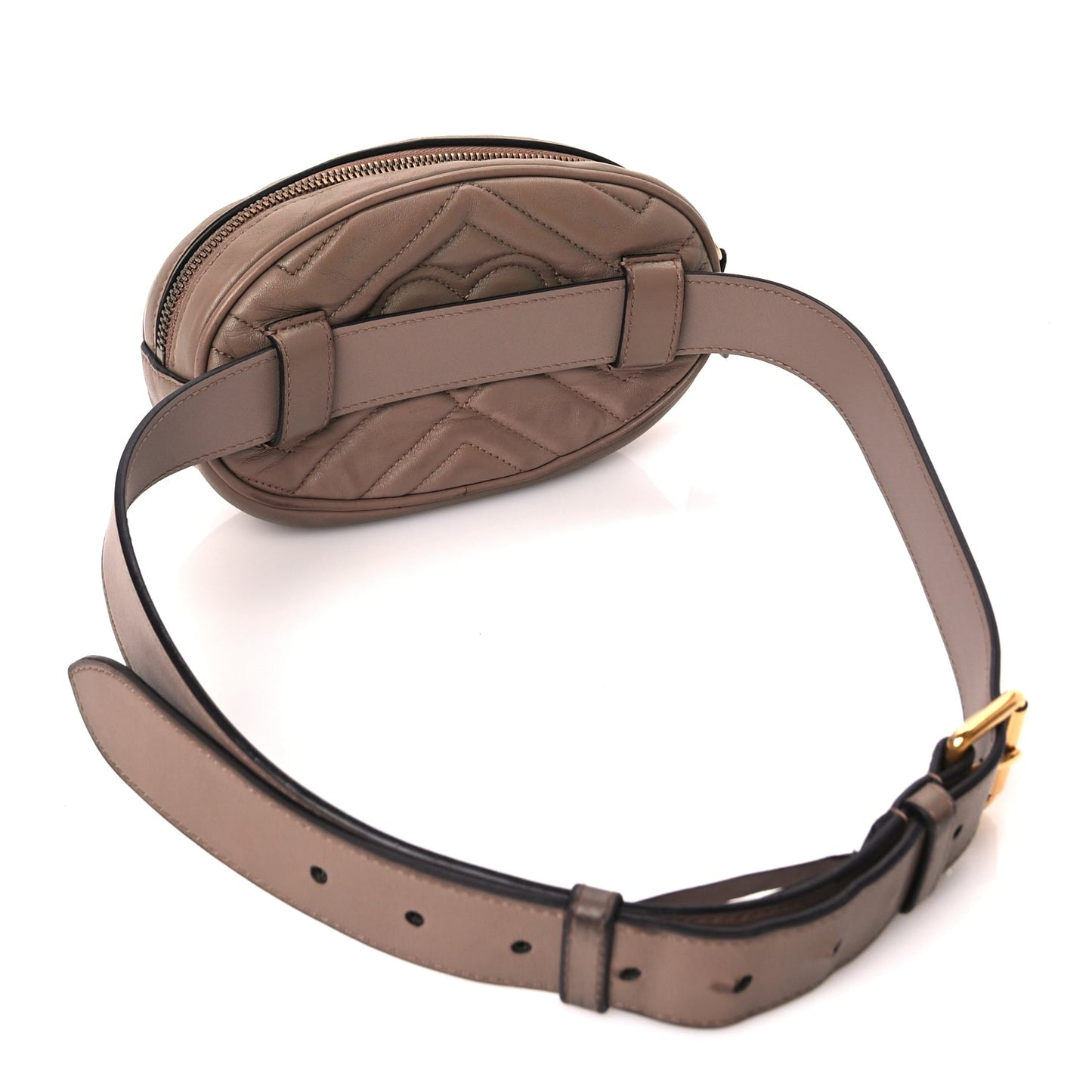 Gucci Calfskin Matelasse GG Marmont Belt Bag 85 34 Porcelain Rose
