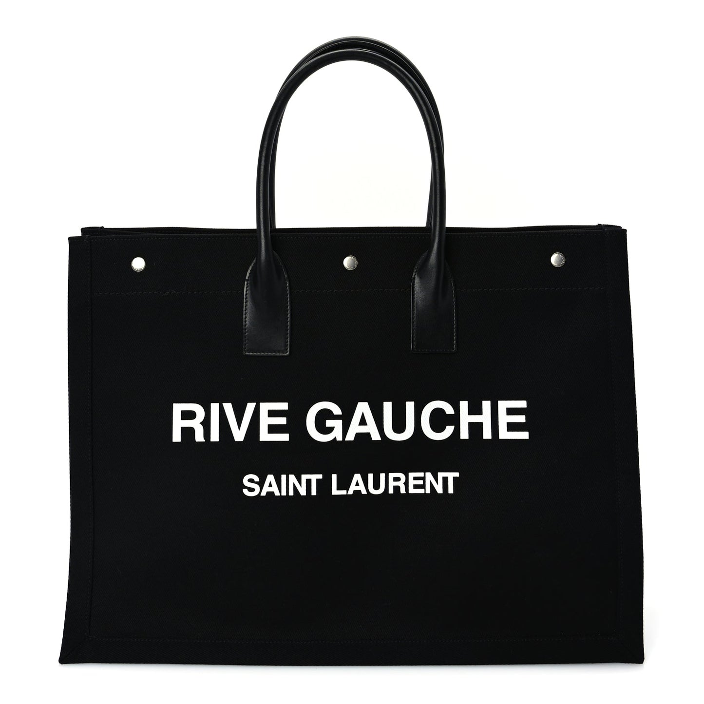 Saint Laurent Linen Calfskin Rive Gauche Tote