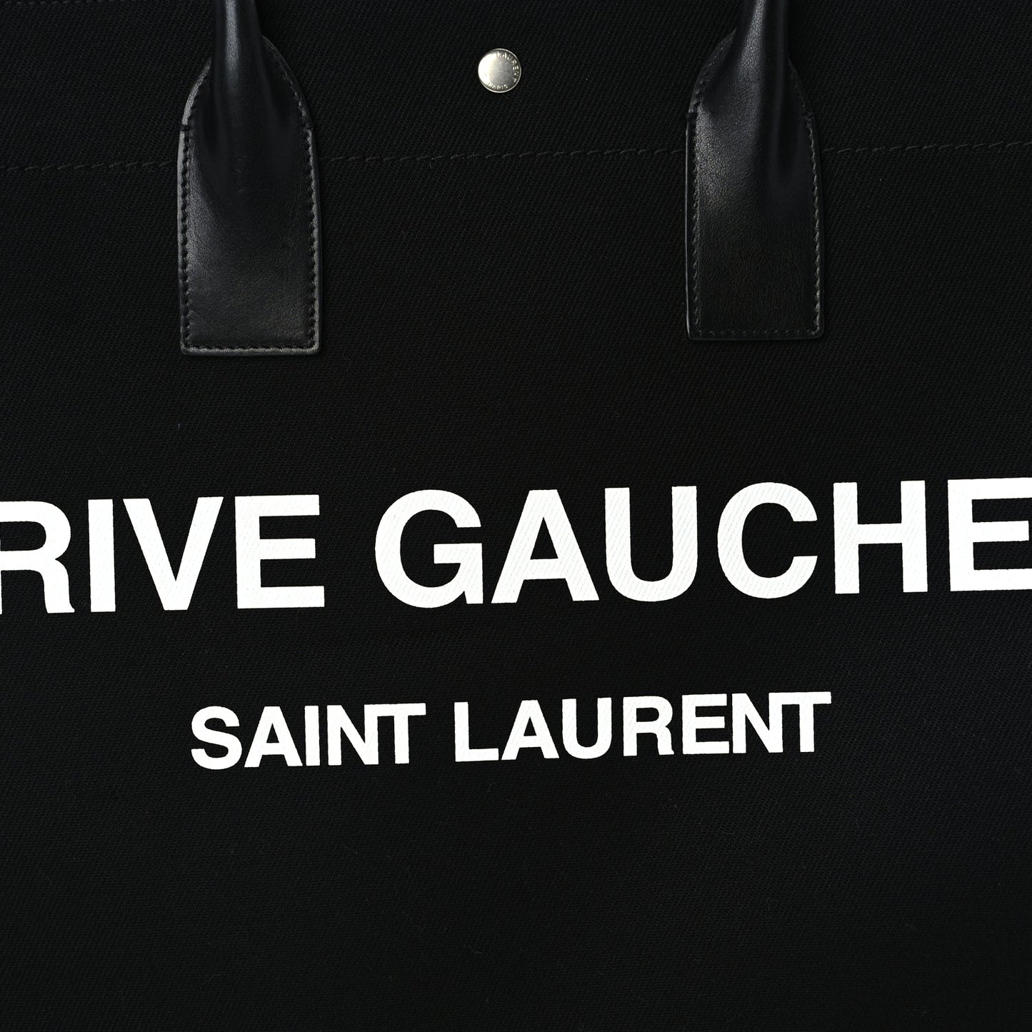 Saint Laurent Linen Calfskin Rive Gauche Tote