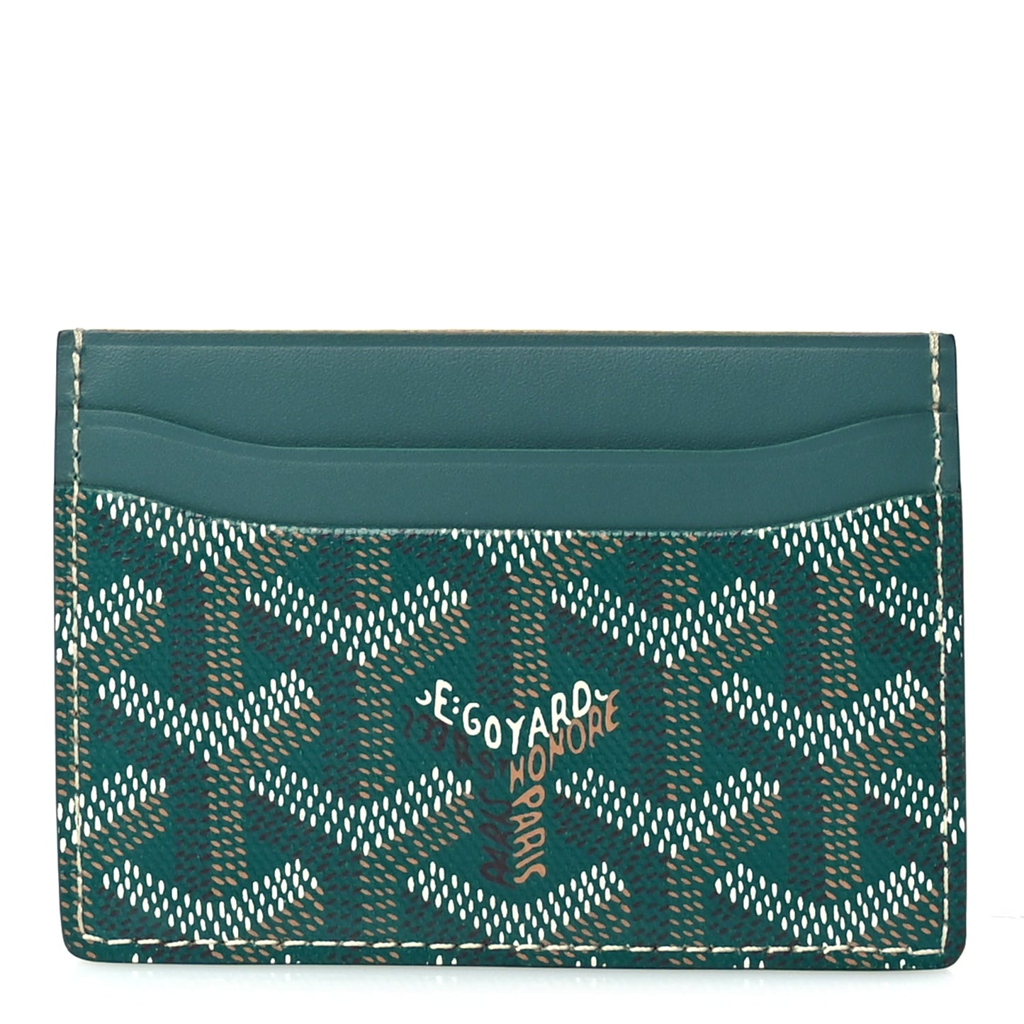 Goyard Goyardine Saint Sulpice Card Holder Green