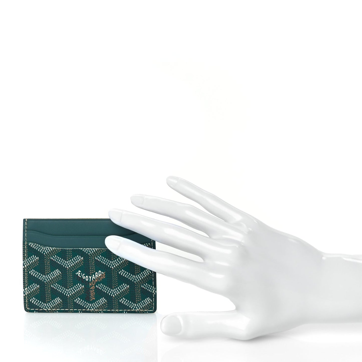 Goyard Goyardine Saint Sulpice Card Holder Green