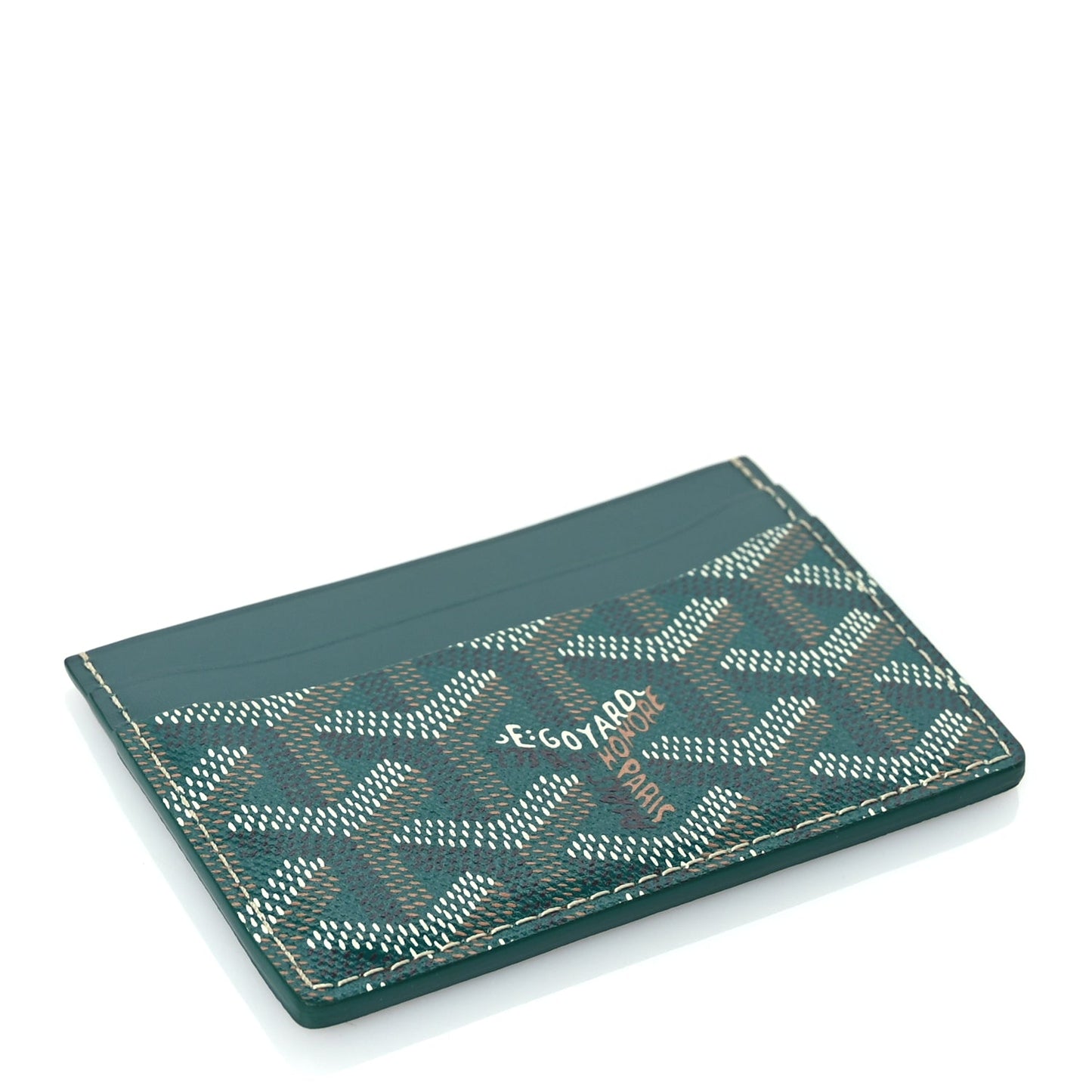 Goyard Goyardine Saint Sulpice Card Holder Green