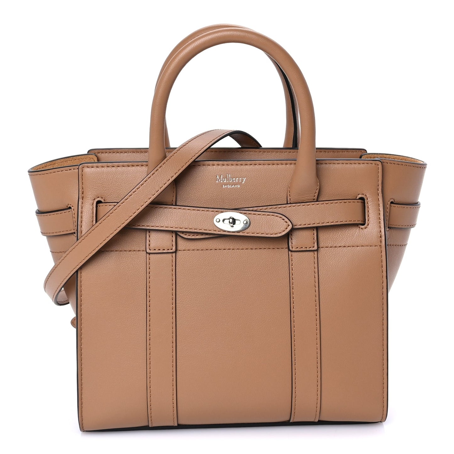 Mulberry Micro Classic Grain Mini Zipped Bayswater Sable