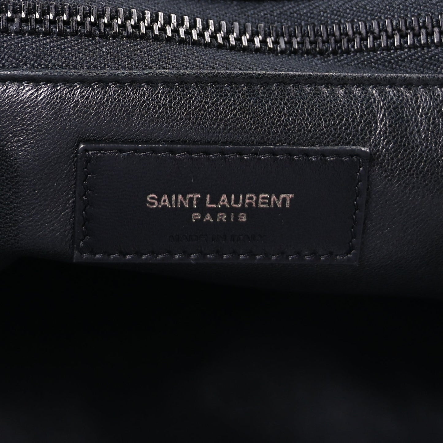 Saint Laurent Lambskin Wide Puffer Tote  Black