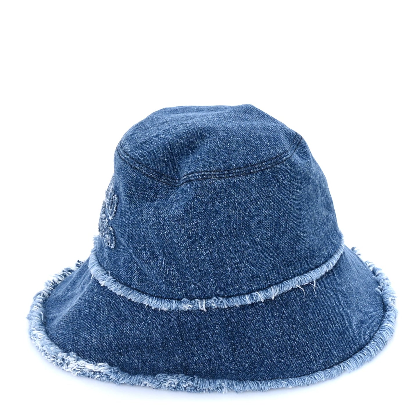 Miu Miu Denim Logo Bucket Hat S Blue