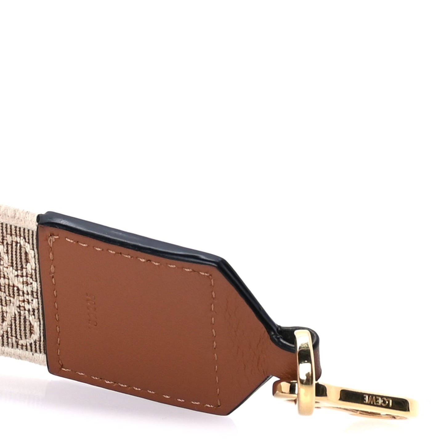Loewe Calfskin Jacquard Anagram Strap Natural Tan