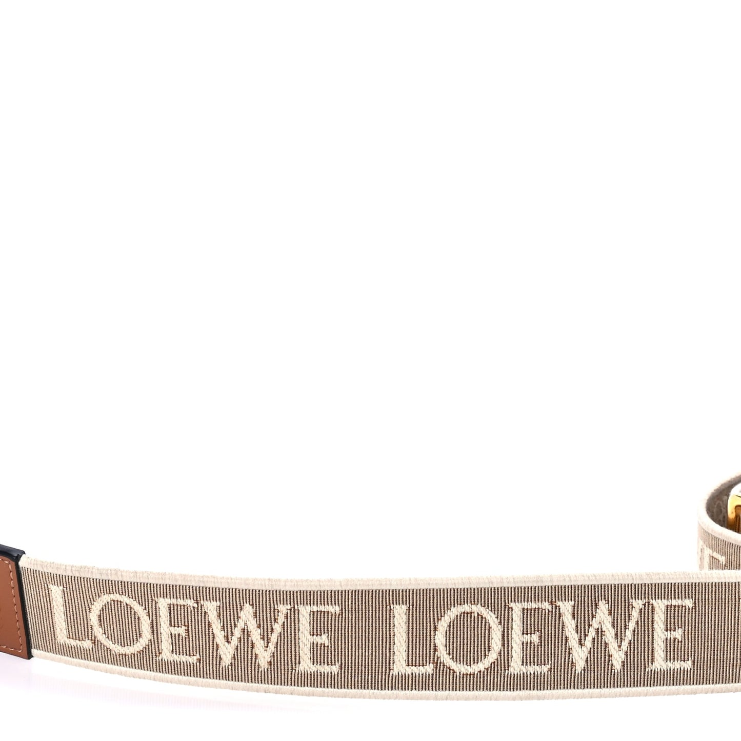 Loewe Calfskin Jacquard Anagram Strap Natural Tan