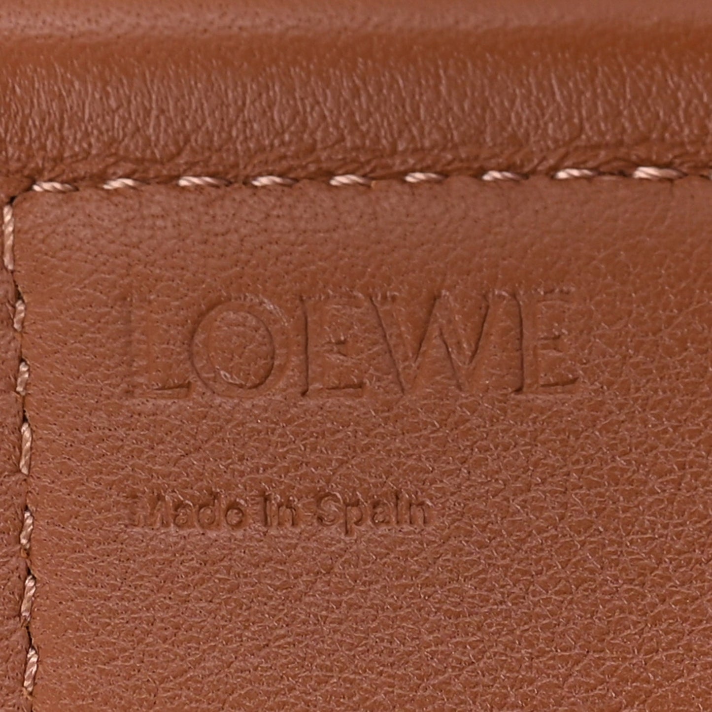 Loewe Calfskin Jacquard Anagram Strap Natural Tan