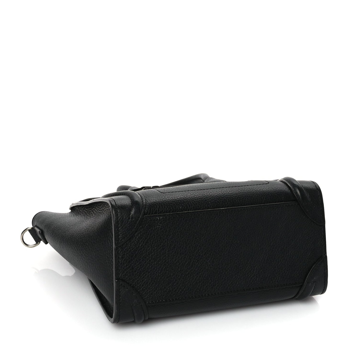 Celine Drummed Calfskin Nano Luggage Black