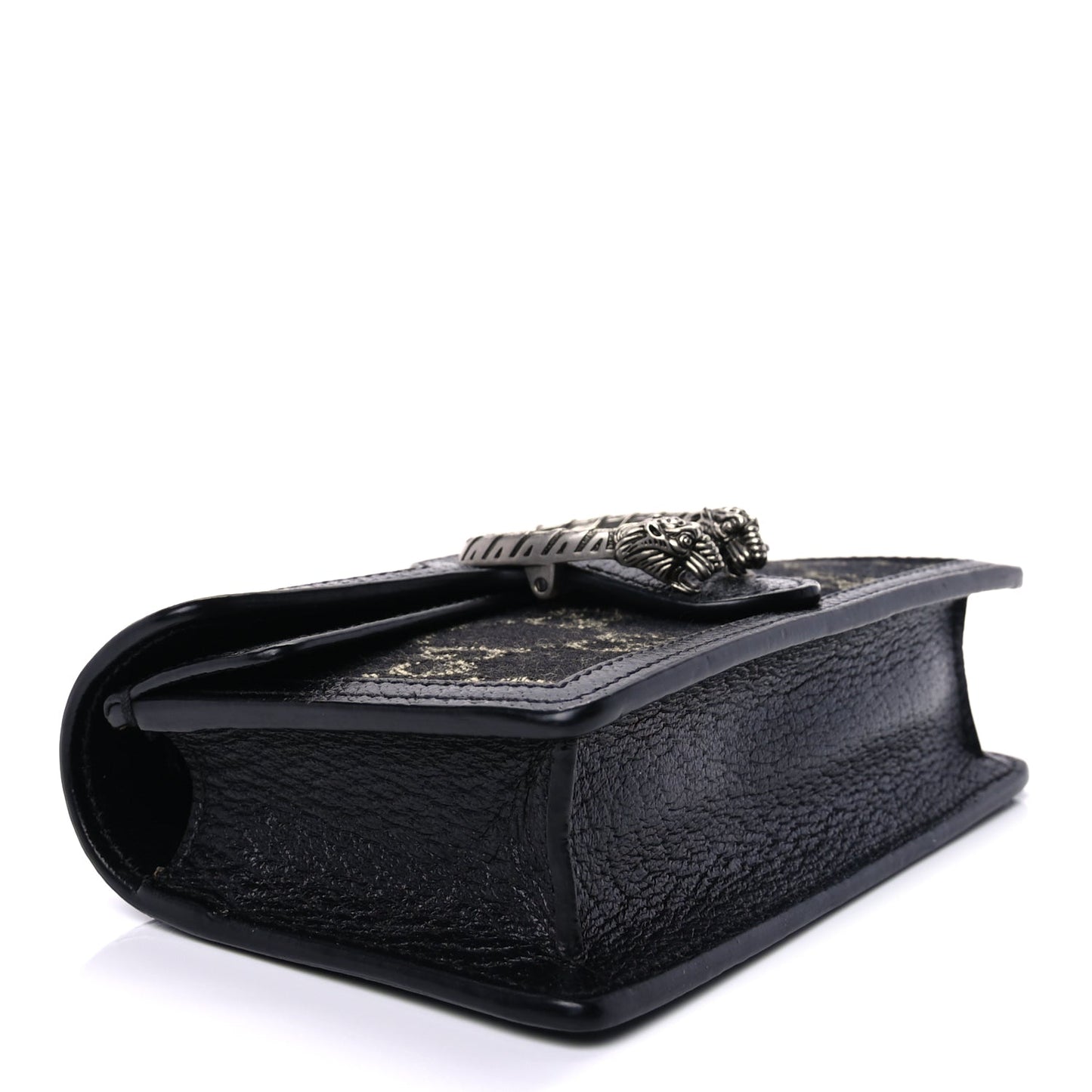 Gucci Jacquard Black Denim GG Monogram Super Mini Dionysus Shoulder Bag Black Ivory