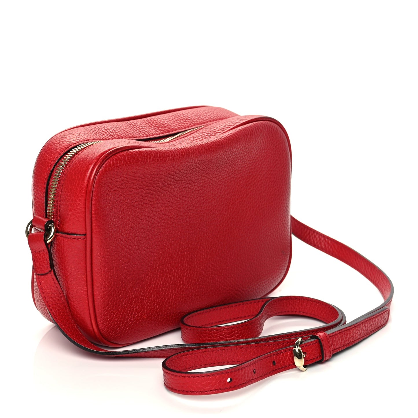Gucci Pebbled Calfskin Small Soho Disco Bag Vibrant Red Vibrant Red