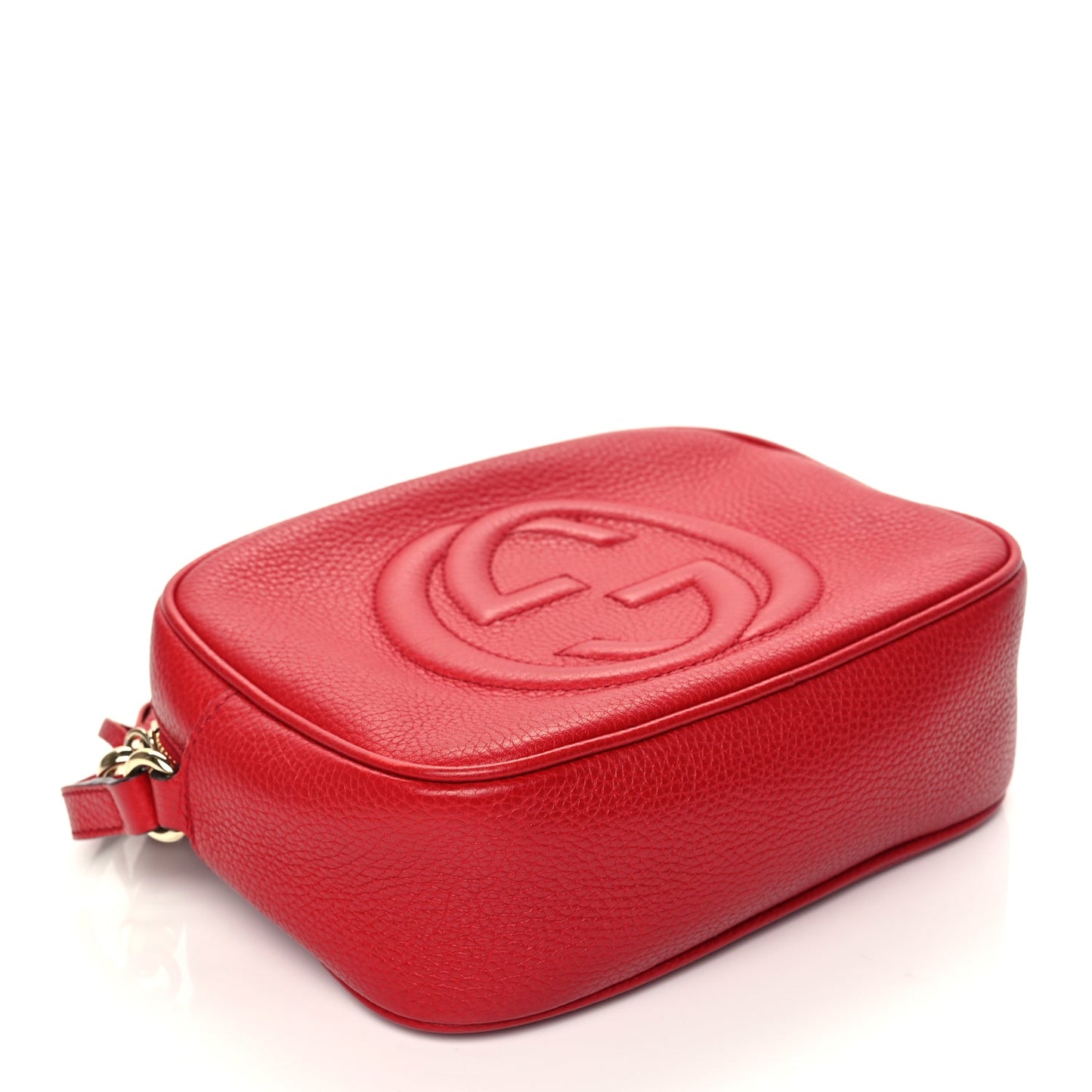 Gucci Pebbled Calfskin Small Soho Disco Bag Vibrant Red Vibrant Red