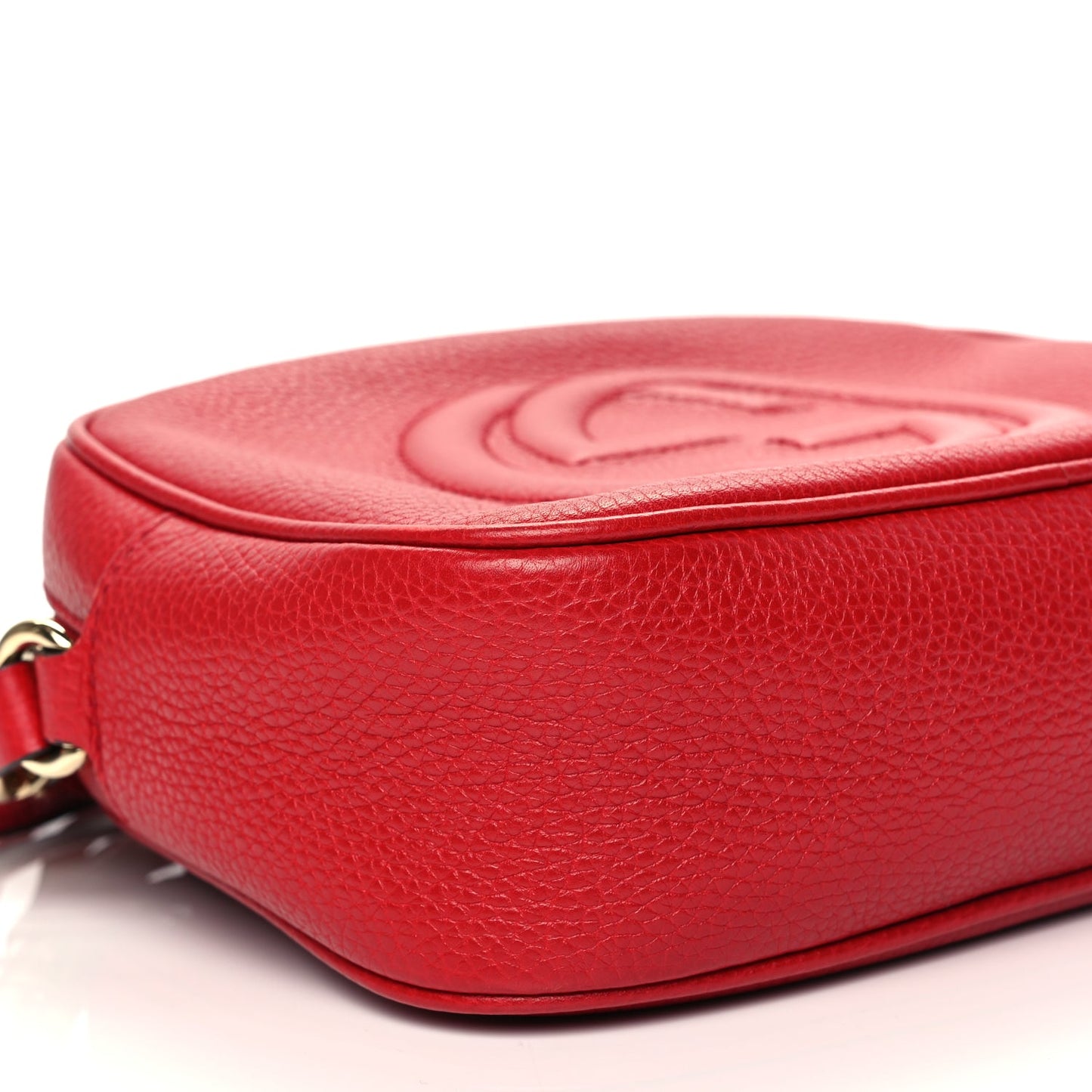 Gucci Pebbled Calfskin Small Soho Disco Bag Vibrant Red Vibrant Red