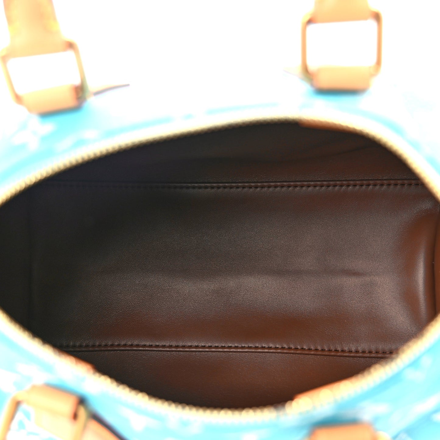 Louis Vuitton Calfskin Monogram Speedy P9 Bandouliere 25 Turquoise