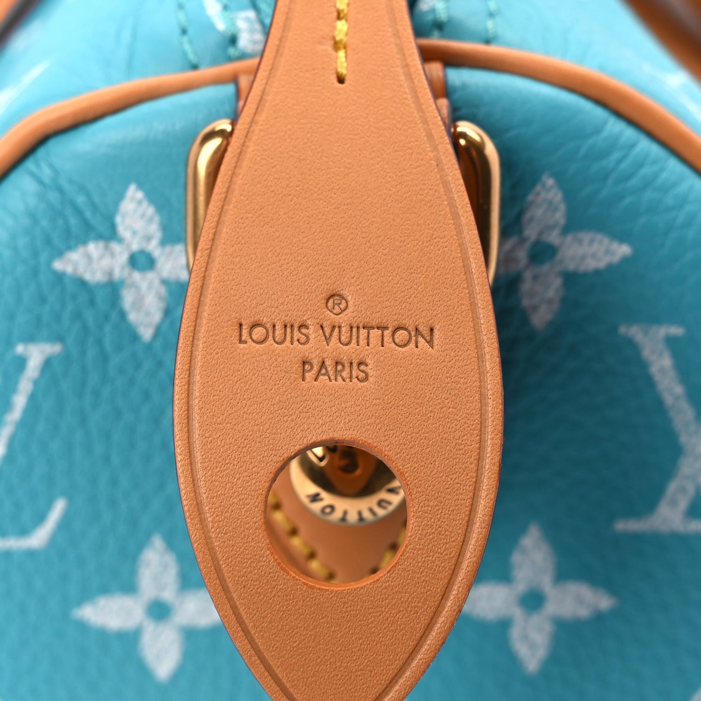Louis Vuitton Calfskin Monogram Speedy P9 Bandouliere 25 Turquoise