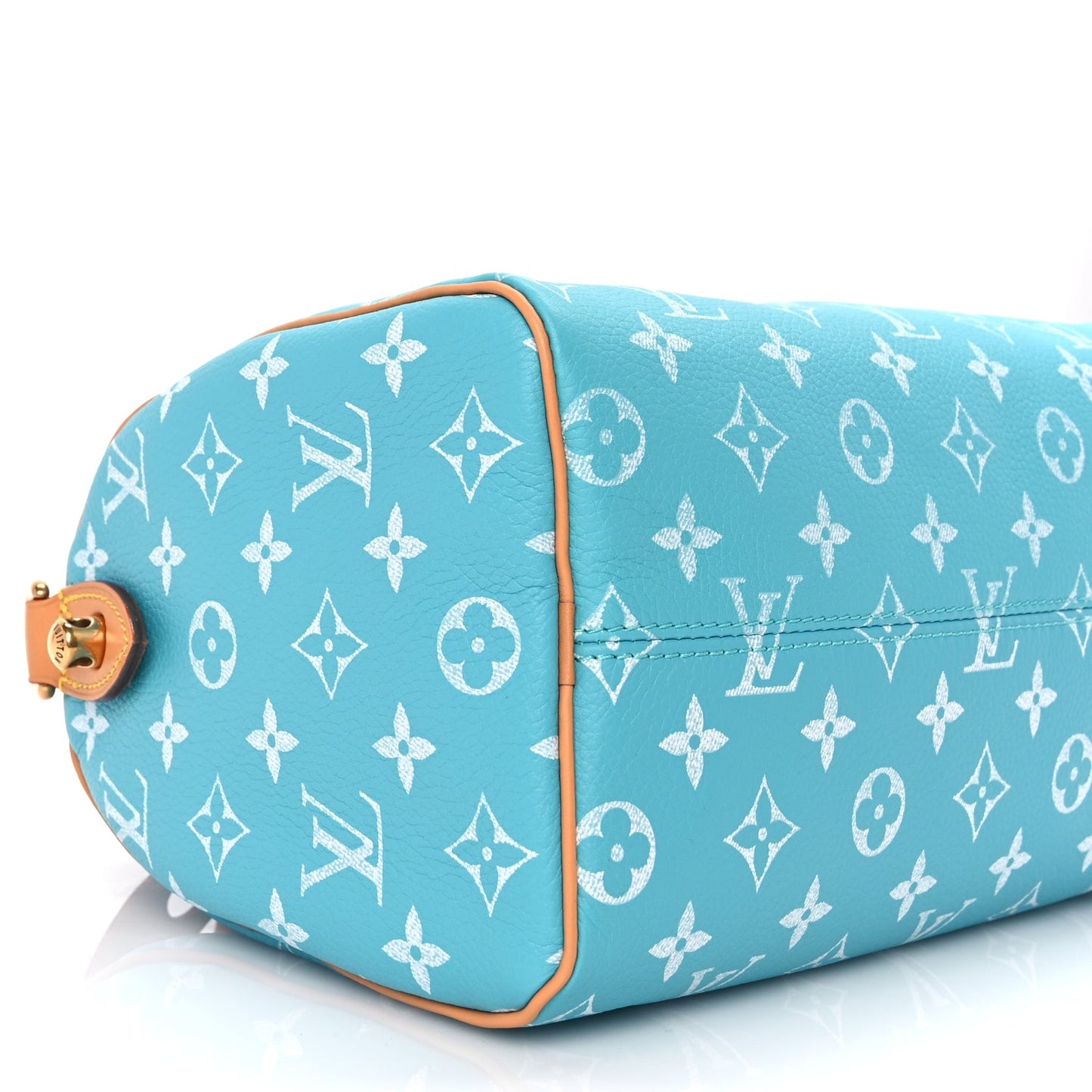 Louis Vuitton Calfskin Monogram Speedy P9 Bandouliere 25 Turquoise