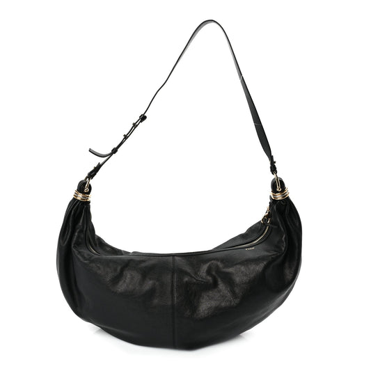 Chloe Grained Calfskin Large Bracelet Hobo Bag Black