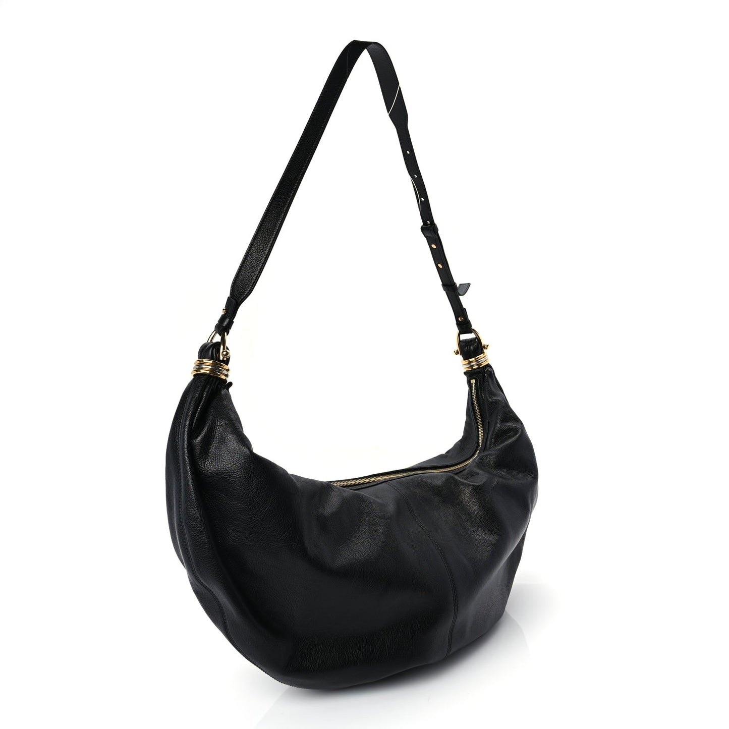 Chloe Grained Calfskin Large Bracelet Hobo Bag Black