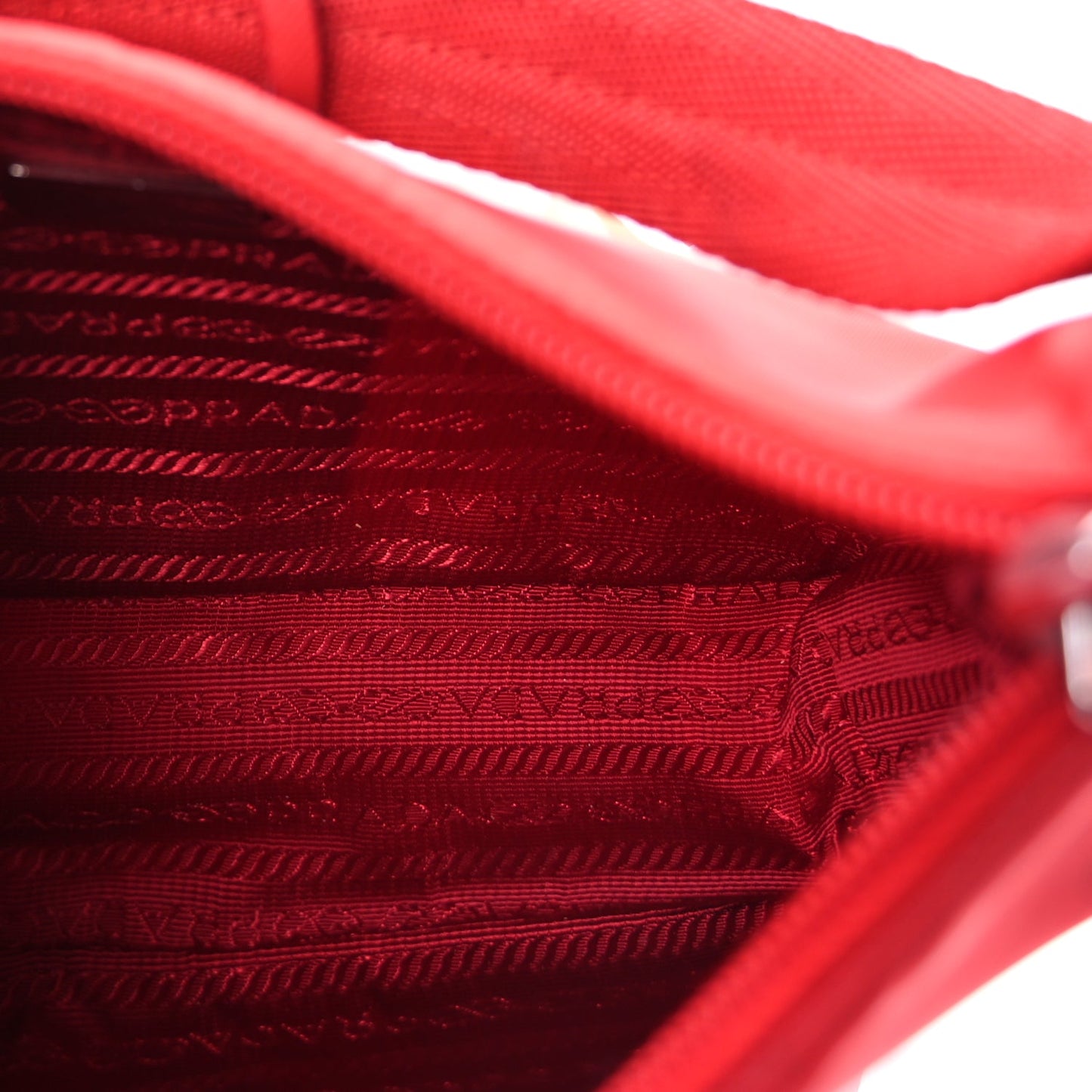 Prada Tessuto Nylon Mini Re-Edition 2000 Bag Rosso