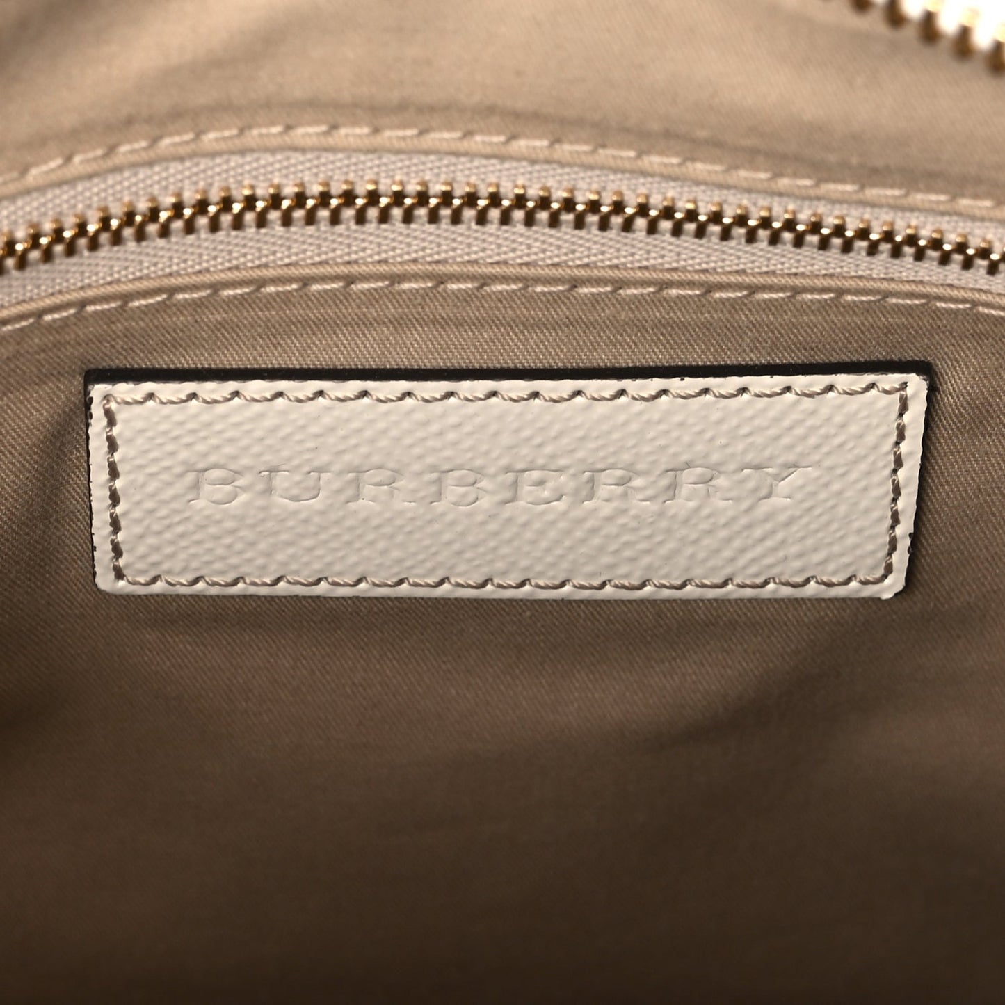 Burberry Haymarket Check Medium Minford Portrait Tote White