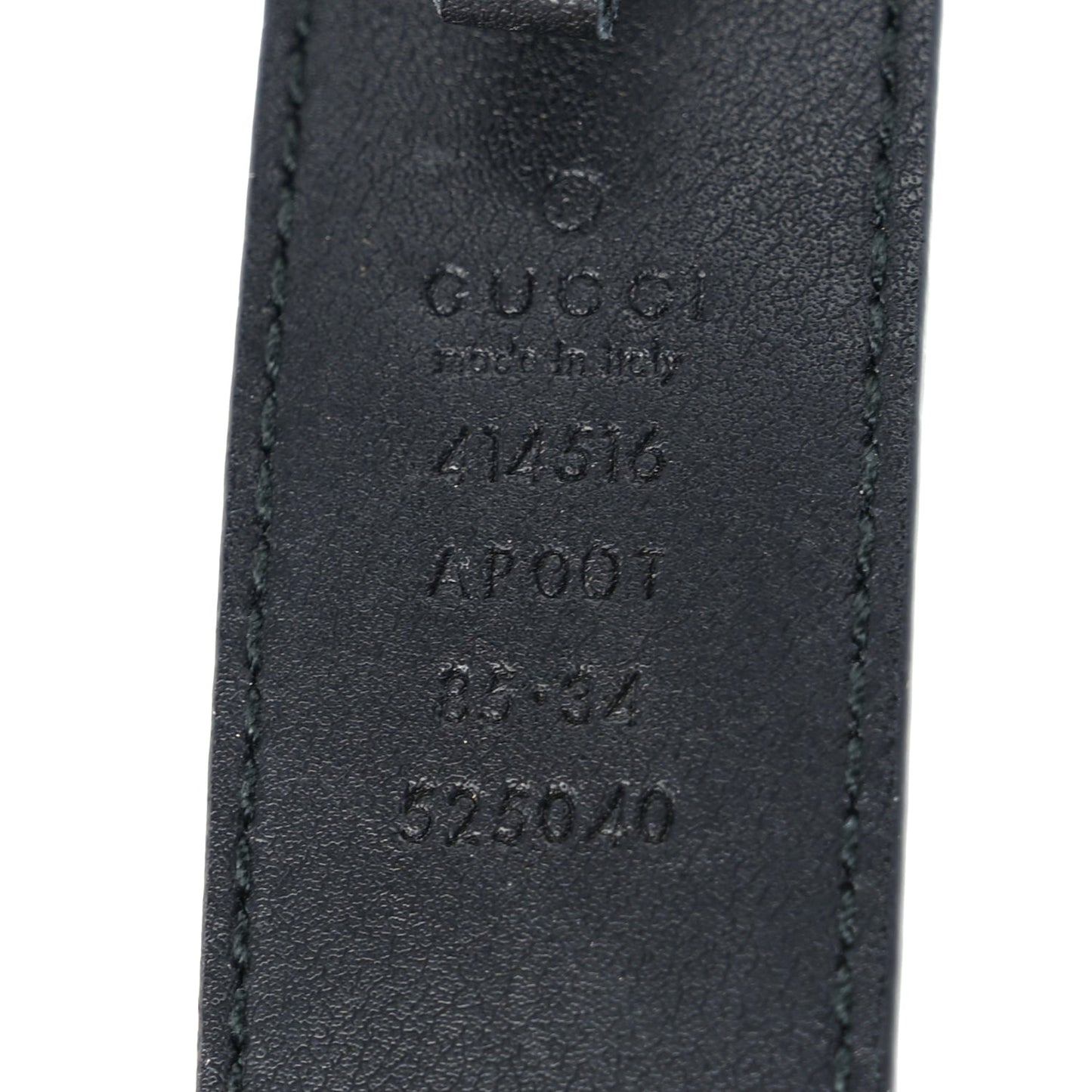 Gucci Calfskin Double G 40mm Belt 85 34  Black
