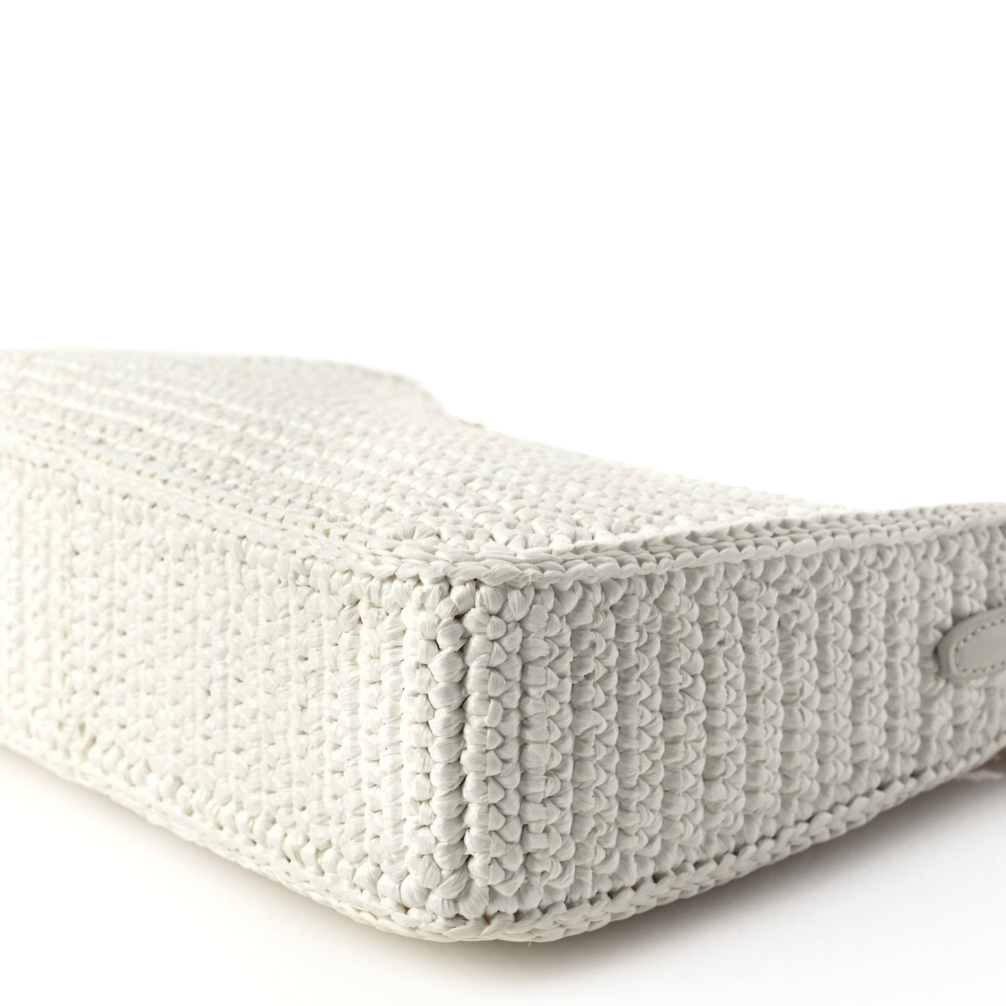 Prada Yarn Raffia Effect Crochet Re-Edition 2005 Shoulder Bag White