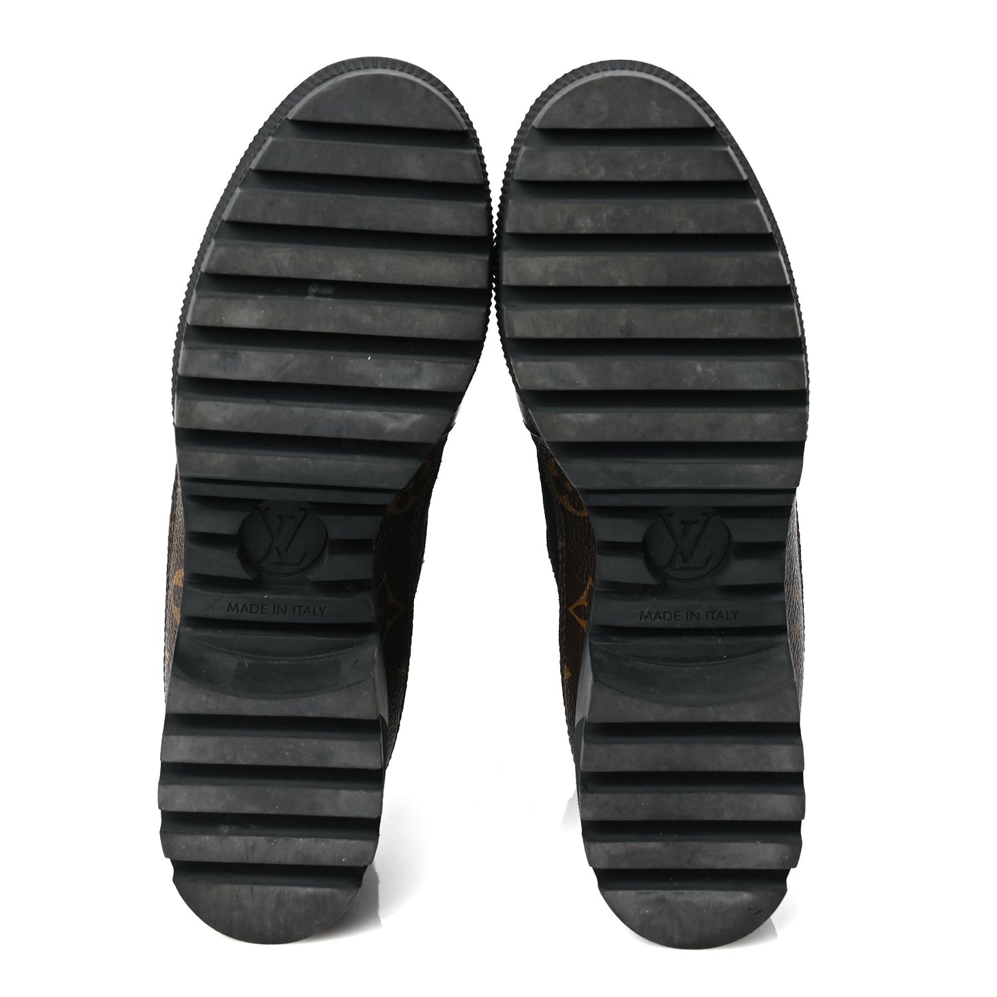Louis Vuitton Suede Calfskin Monogram Laureate Platform Desert Boots 36.5 Black