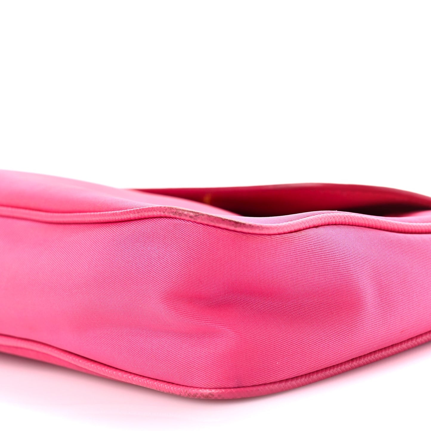 Prada Tessuto Nylon Saffiano Crossbody Bag Fuxia
